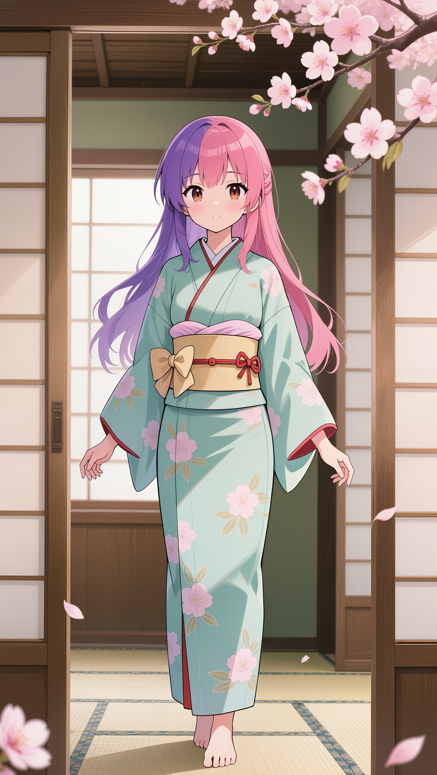 a cute anime girl  - anime girl anime backgrounds AI image