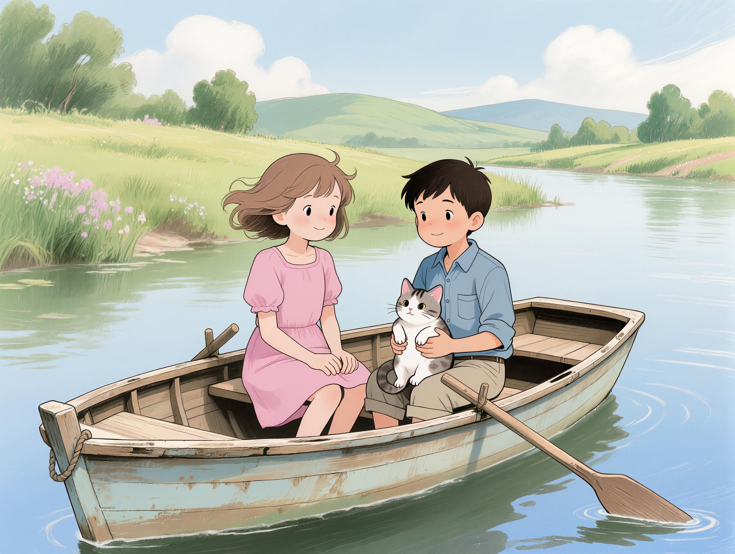 Kling AI work 306514905502229 - cute easy anime drawing AI image