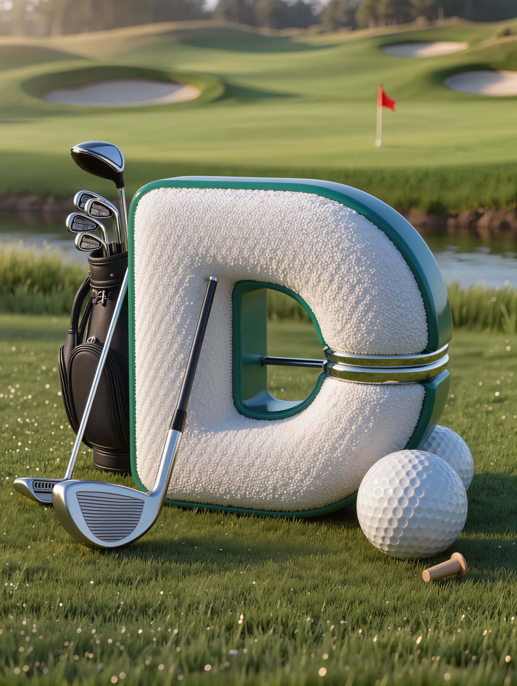 Kling AI work 317604646527340 - golf banner design AI image