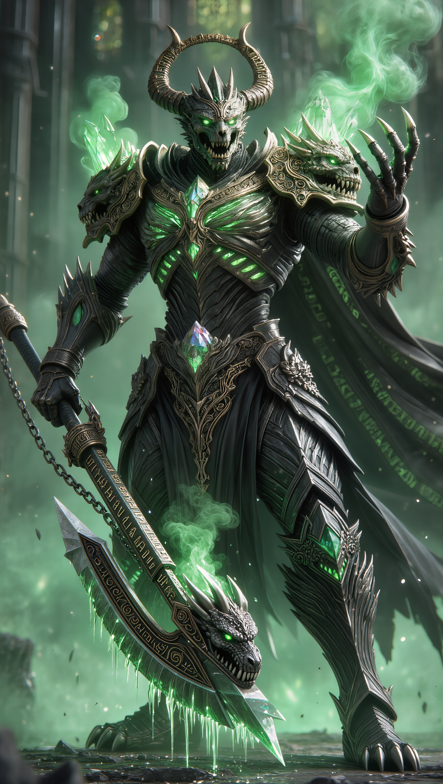 Toxic Fusion Knight - image fusion AI image