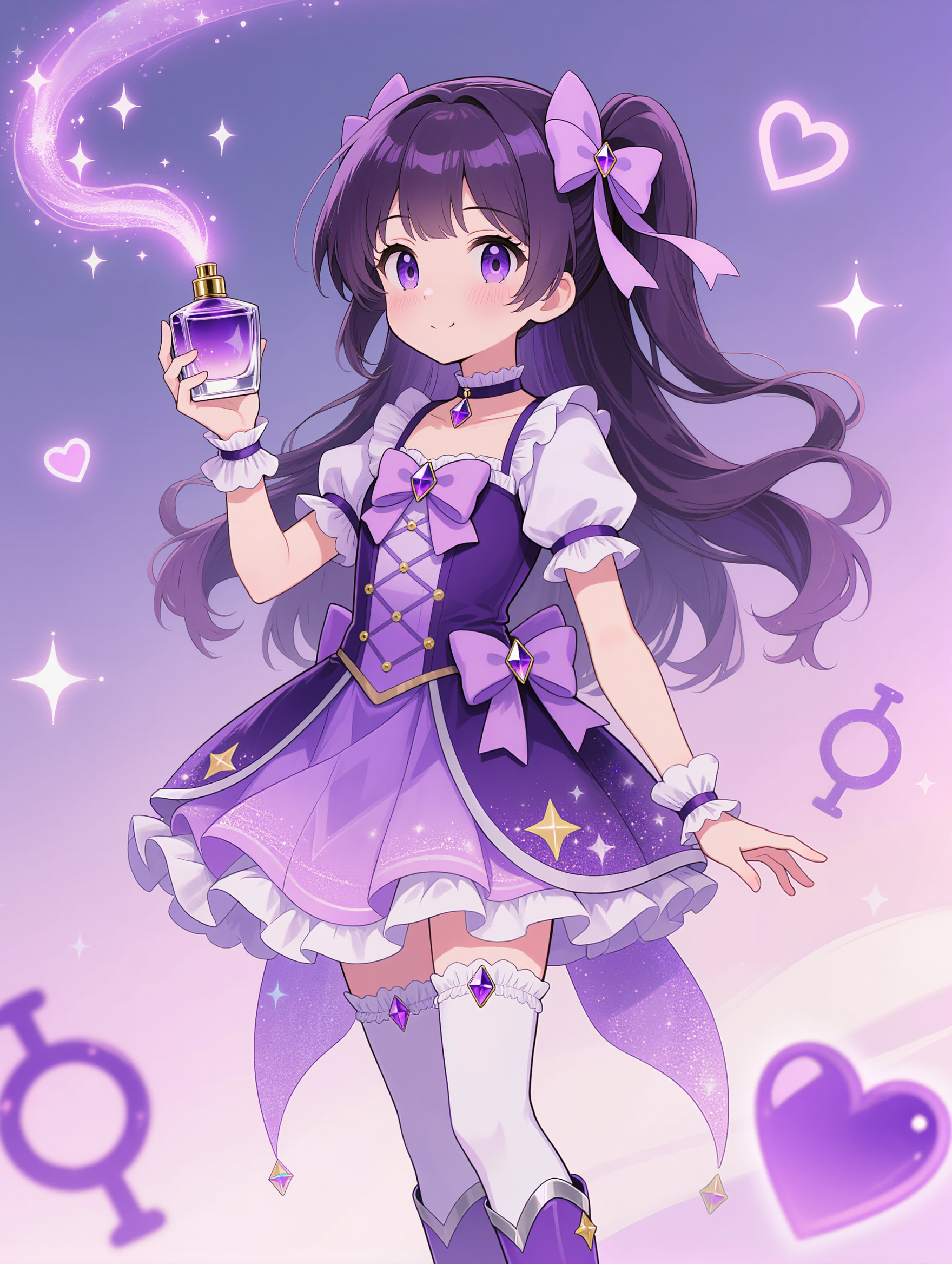 Kling AI work 309782091528347 - purple anime pfp AI image