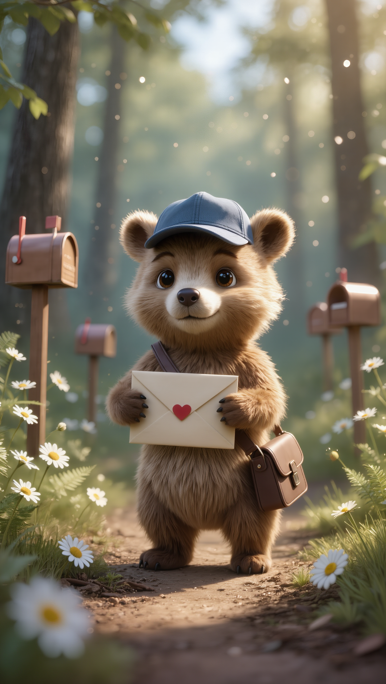 Special Delivery 💌 bear - mail cartoon AI image
