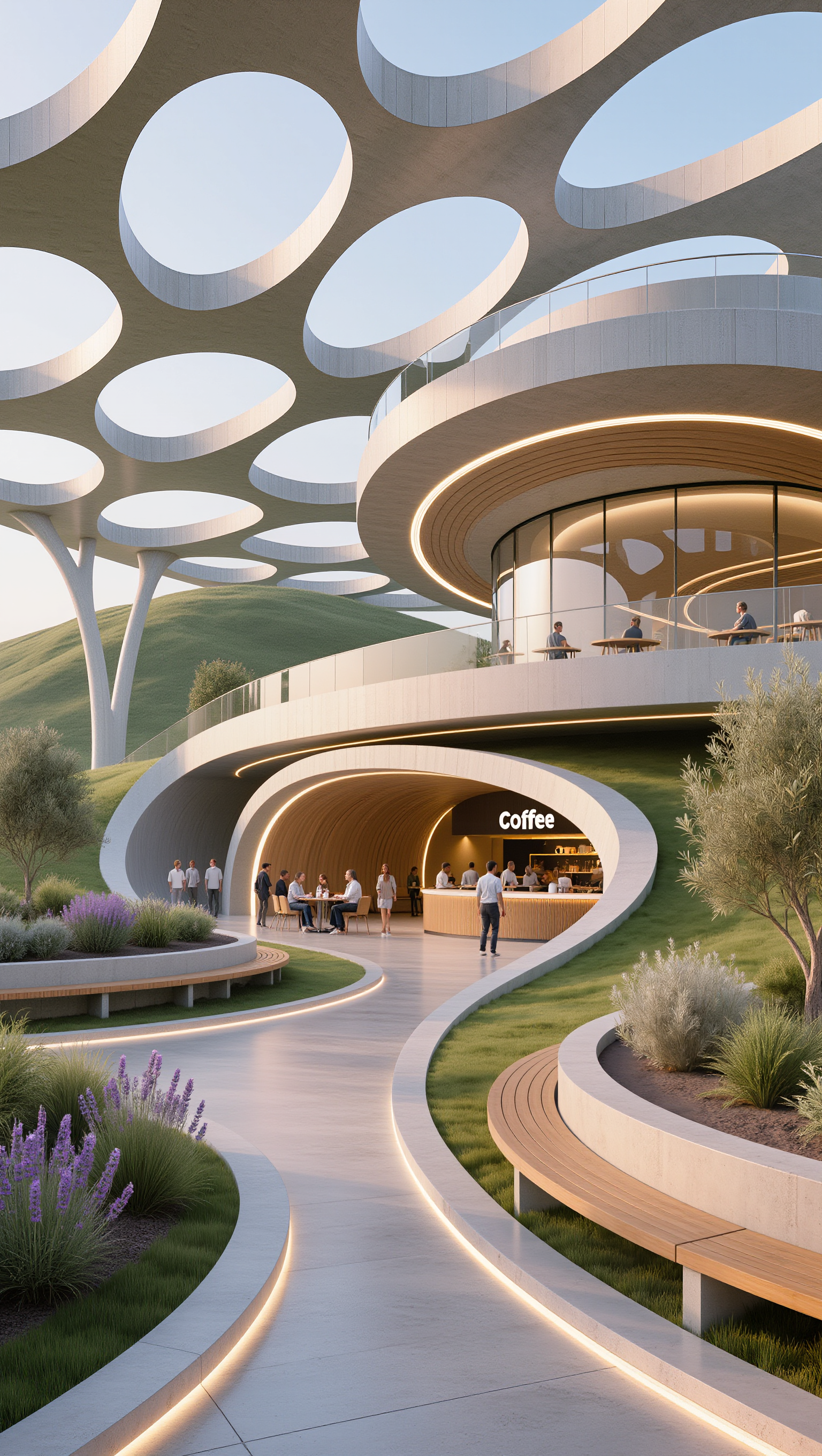 architecture-modern landscape - landscape image AI image