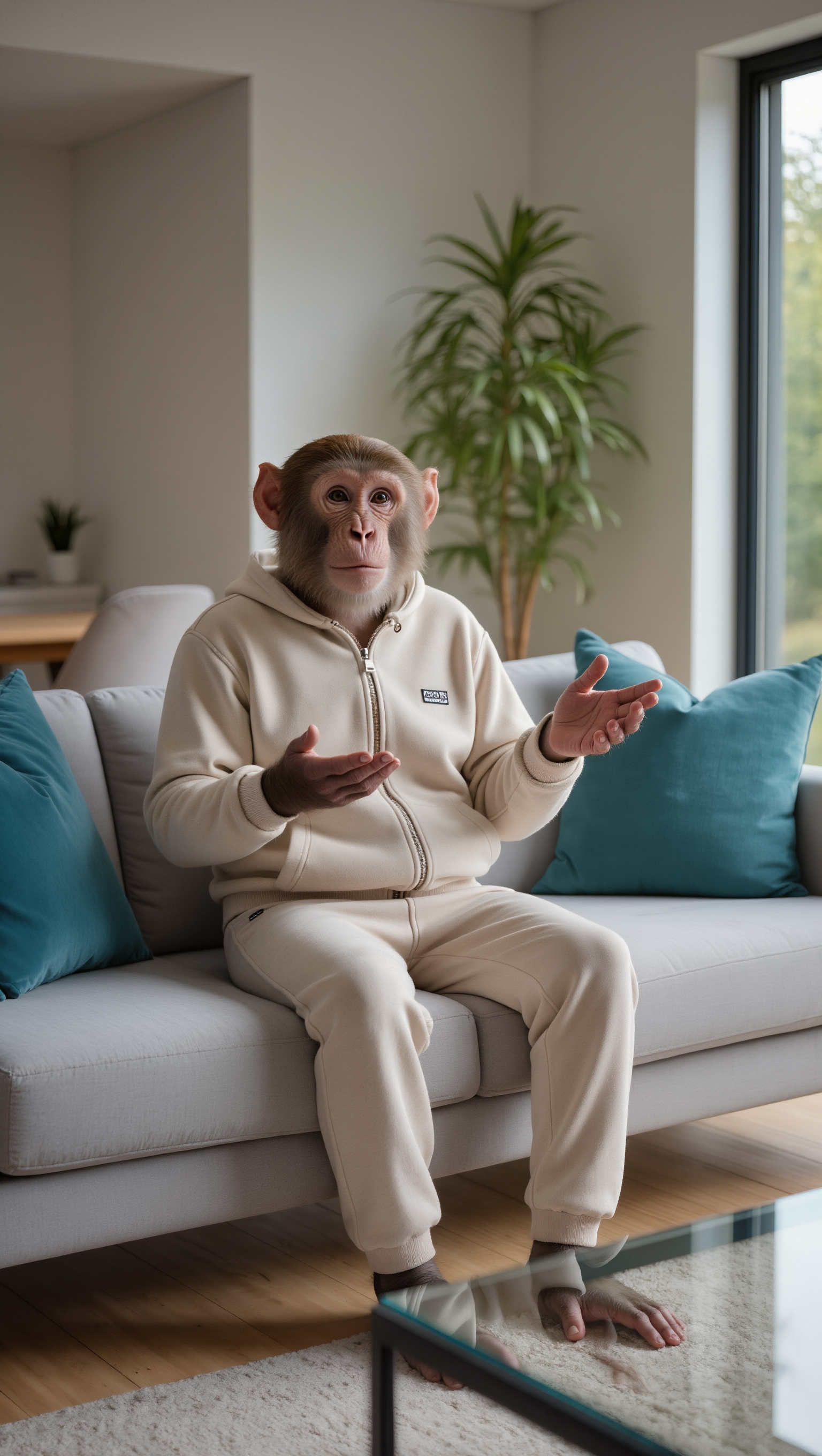Monkey in close-up - monkey style AI image