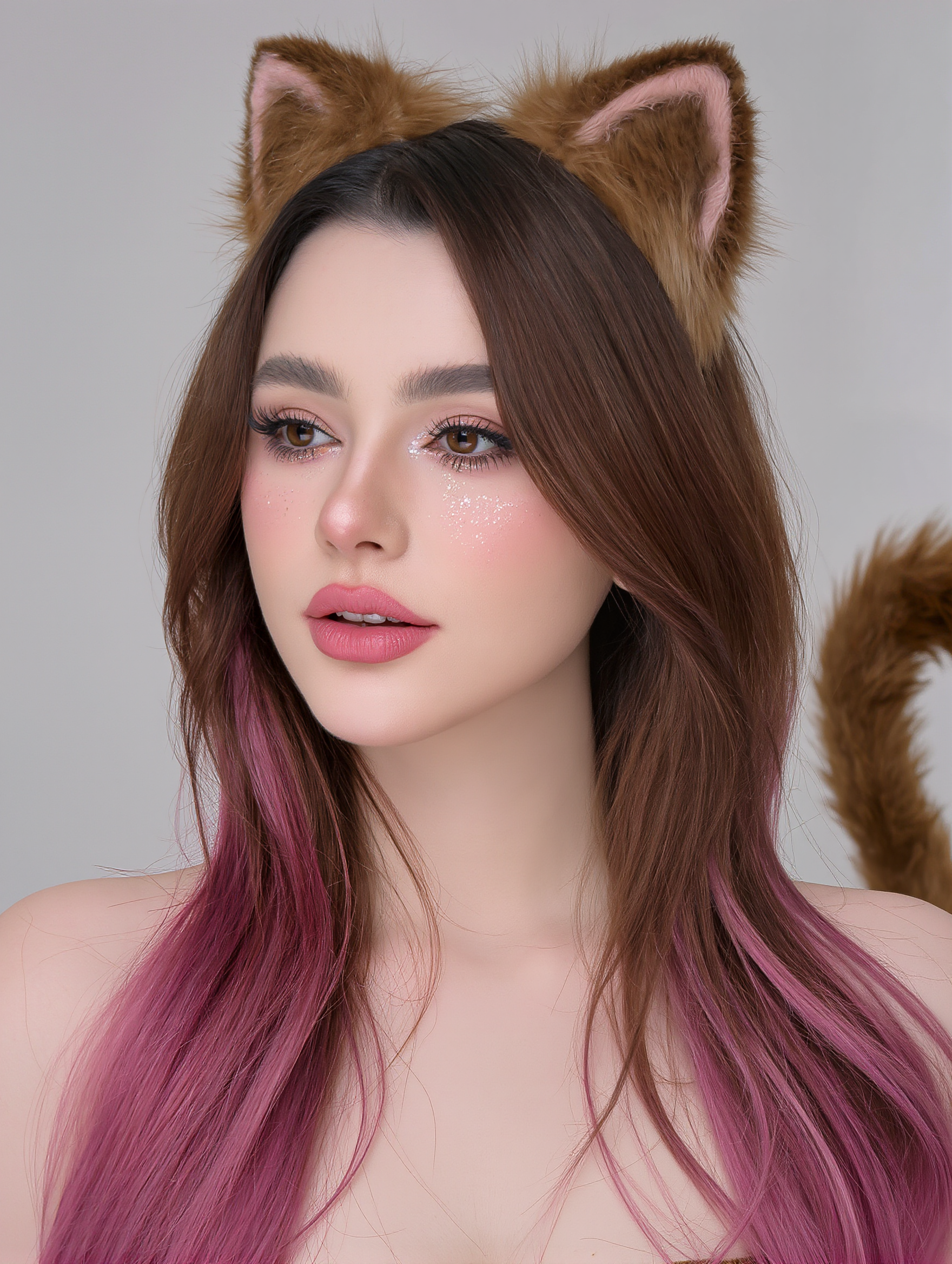 Kling AI work 314364398502286 - wavy brunette hair AI image