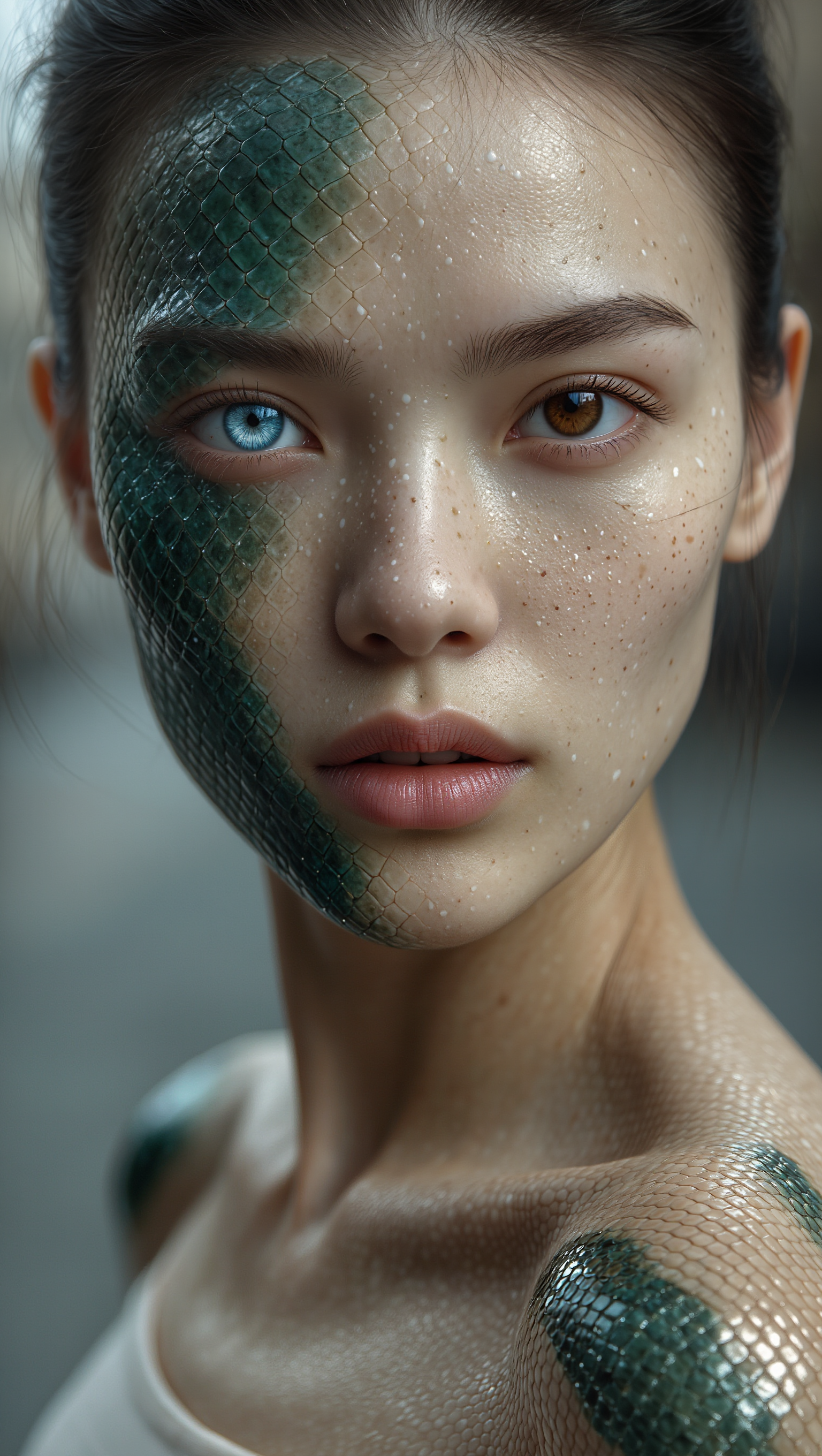 ultra-realistic full-body photo - eye reference photo AI image