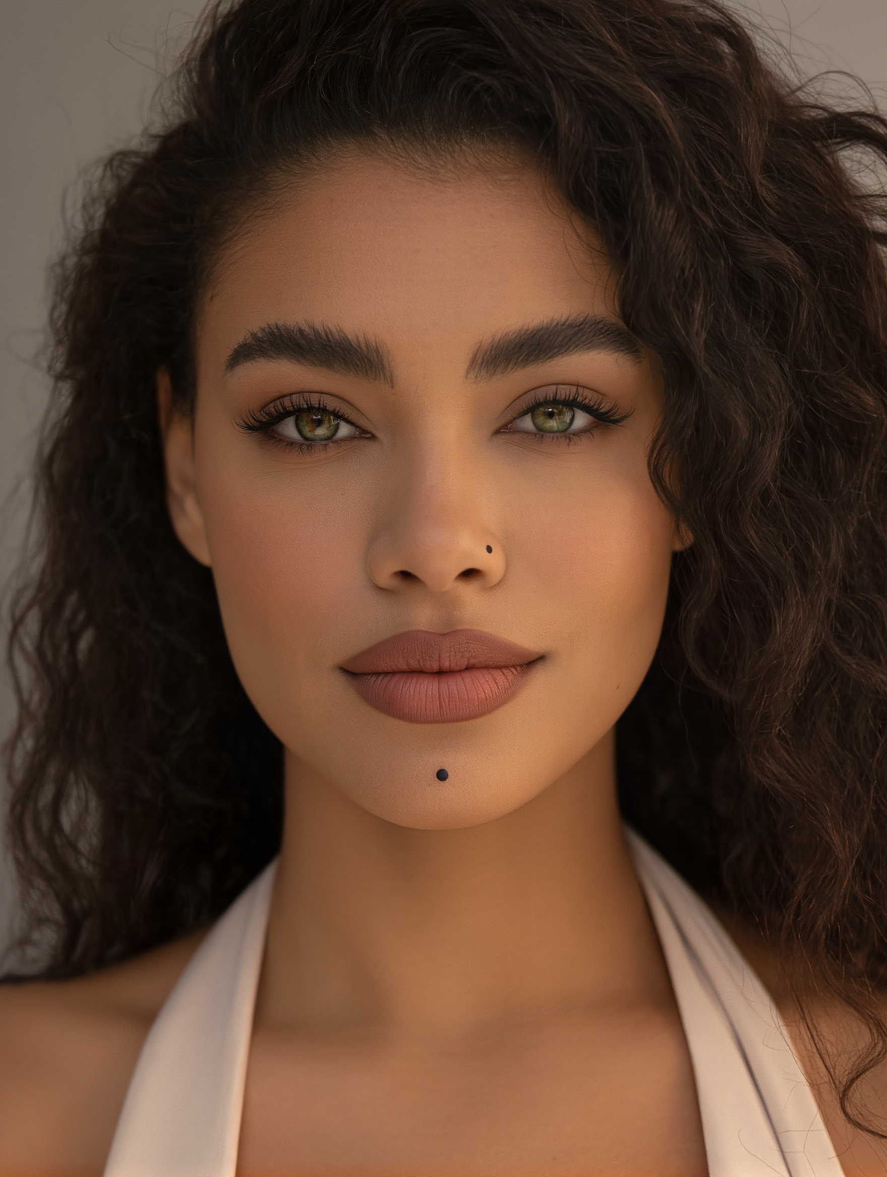 Kling AI work 311802300661735 - highlights on brown curly hair AI image
