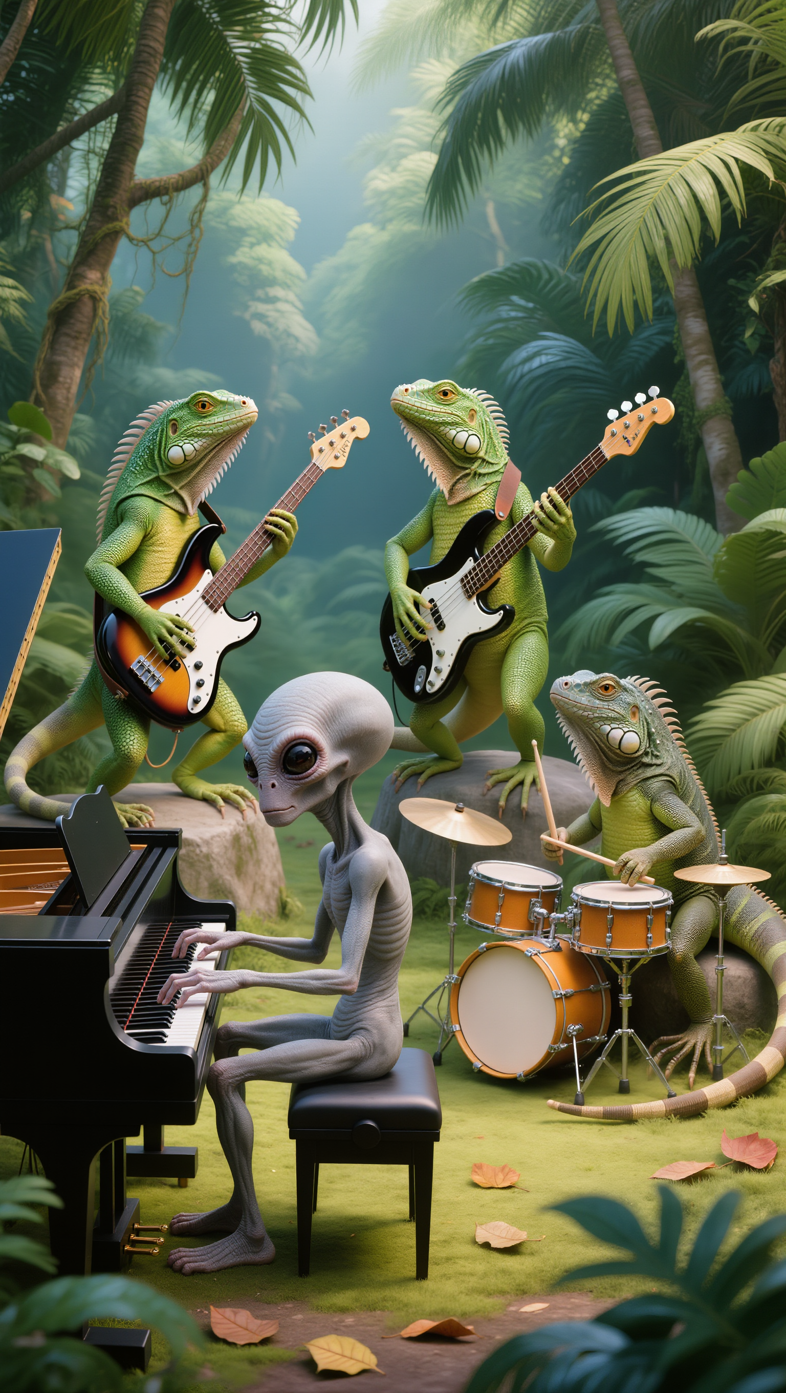 Friends for the music - ai music detectors AI image