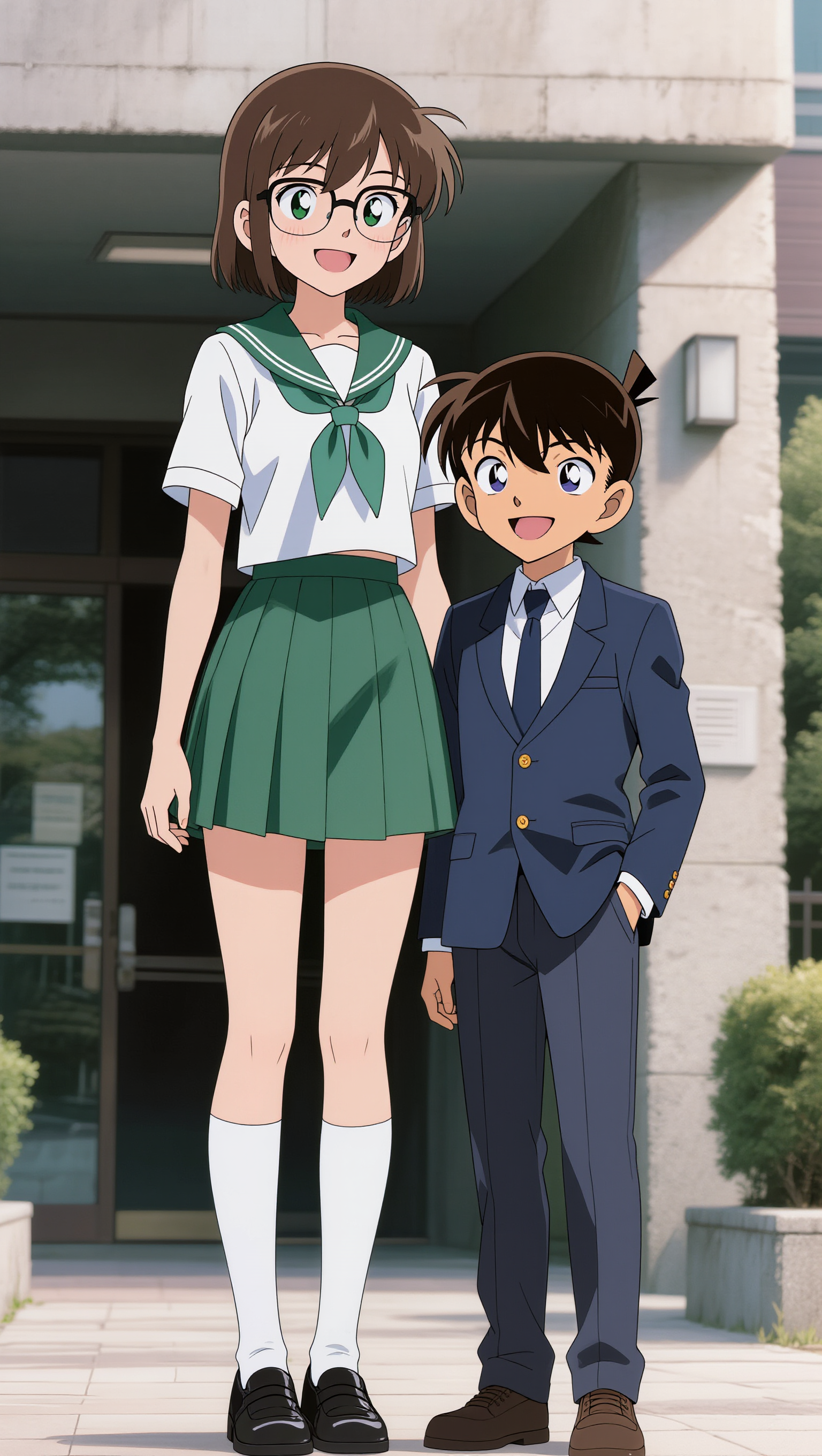 Kling AI work 297015800525081 - school girl pose anime AI image
