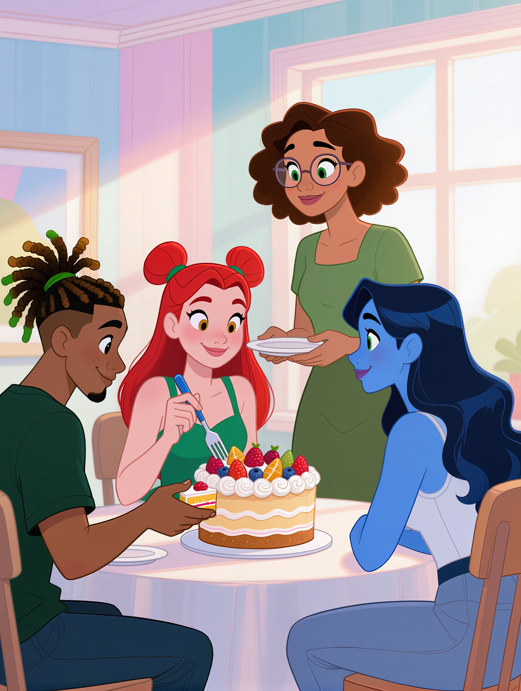 Let Them Eat Cake - hair dye colors for black hair AI image