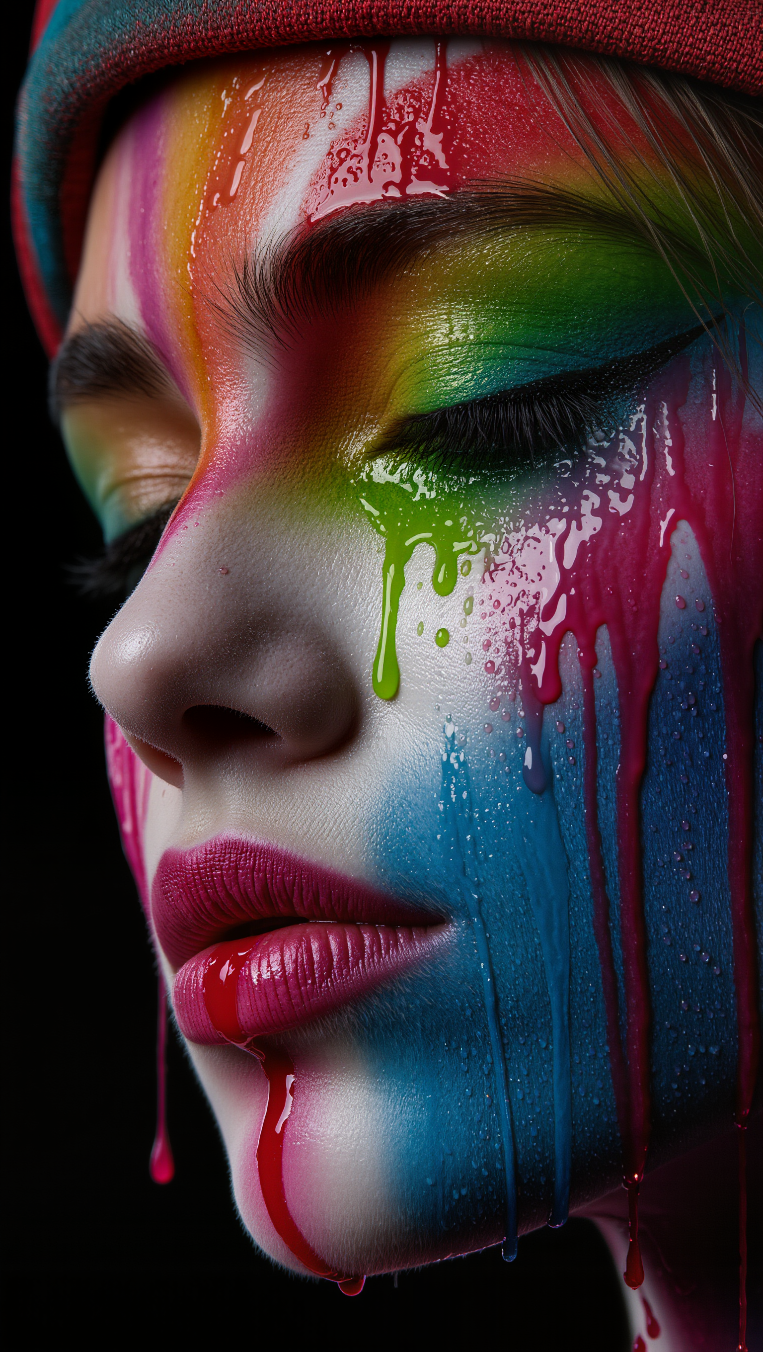 Kling 2.1 - Color Gamut Paint - hair color simulator AI image