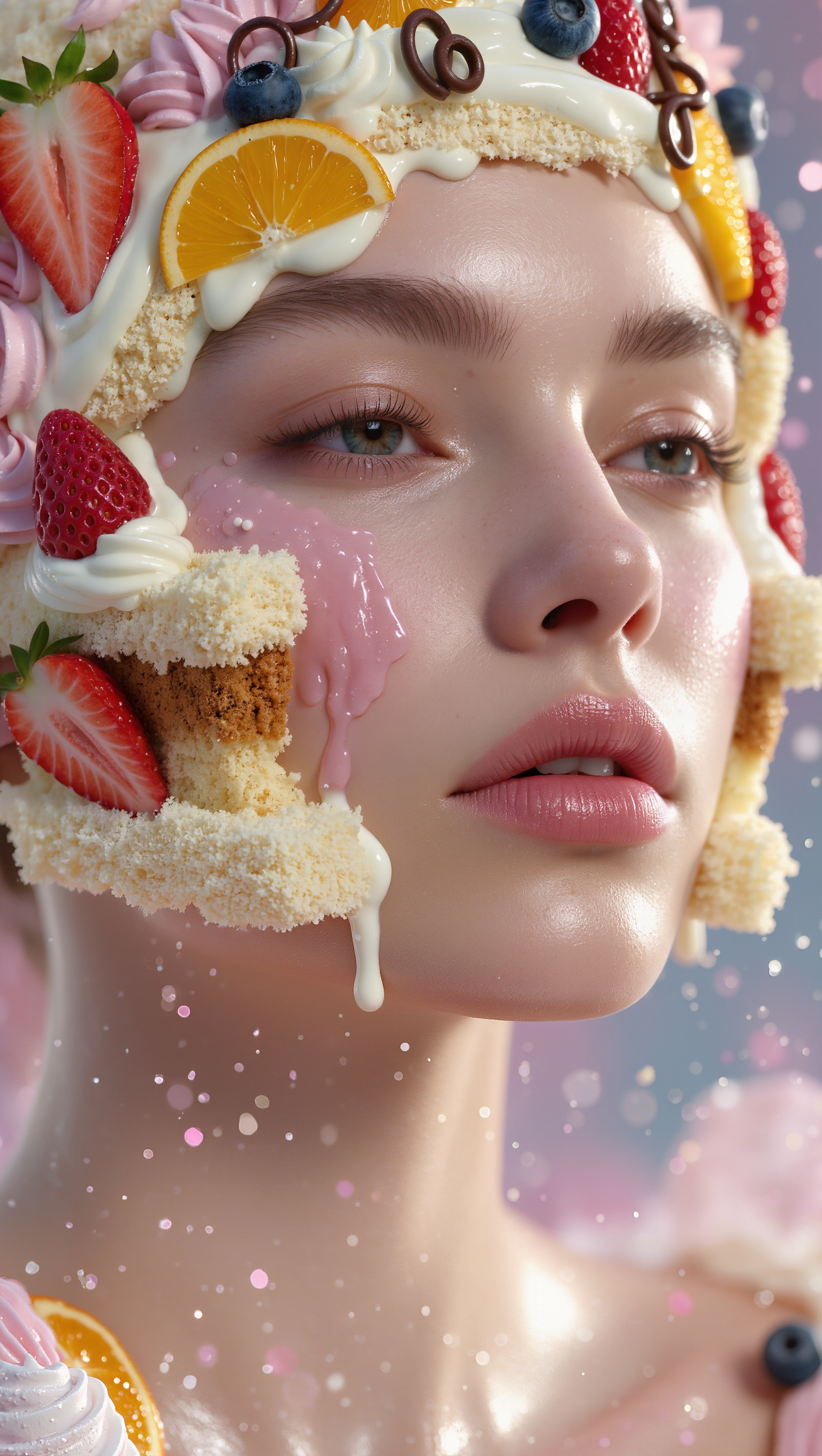 Cake lady - cake style AI image