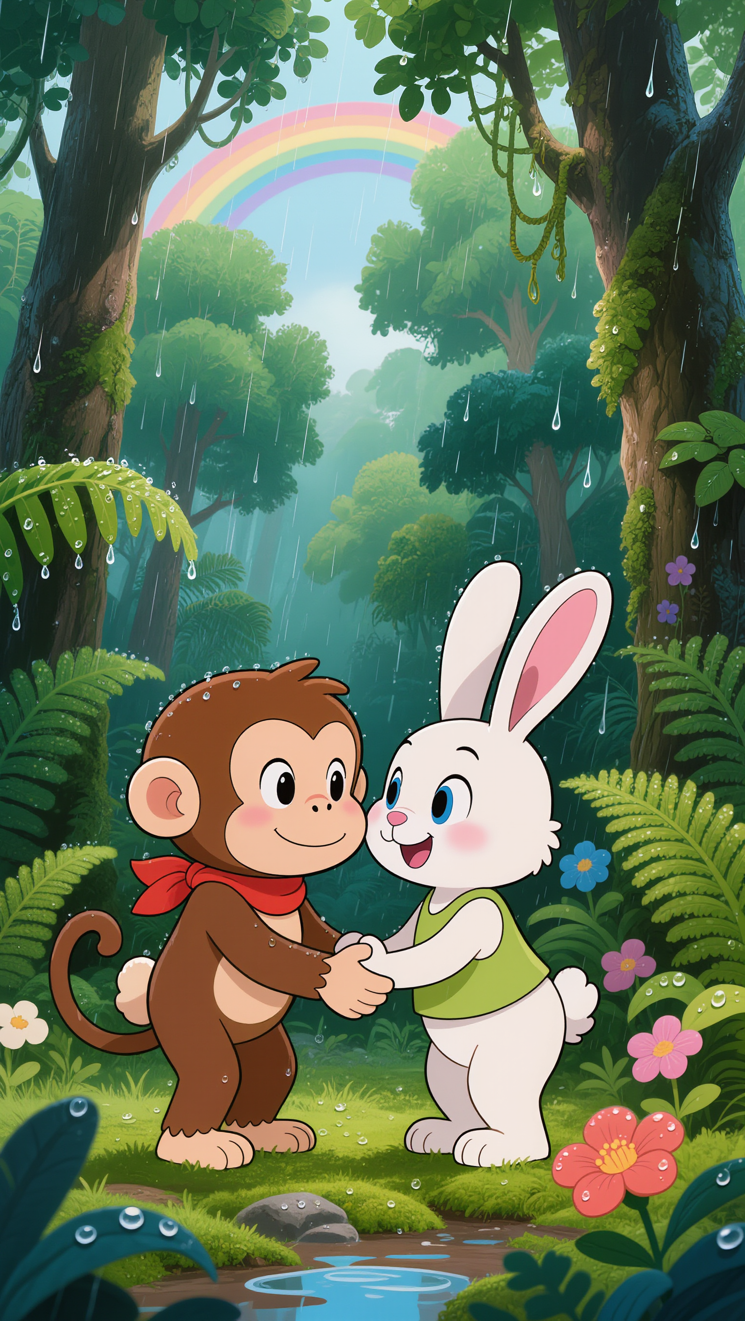 Kling AI work 315332912667311 - cartoon hug AI image