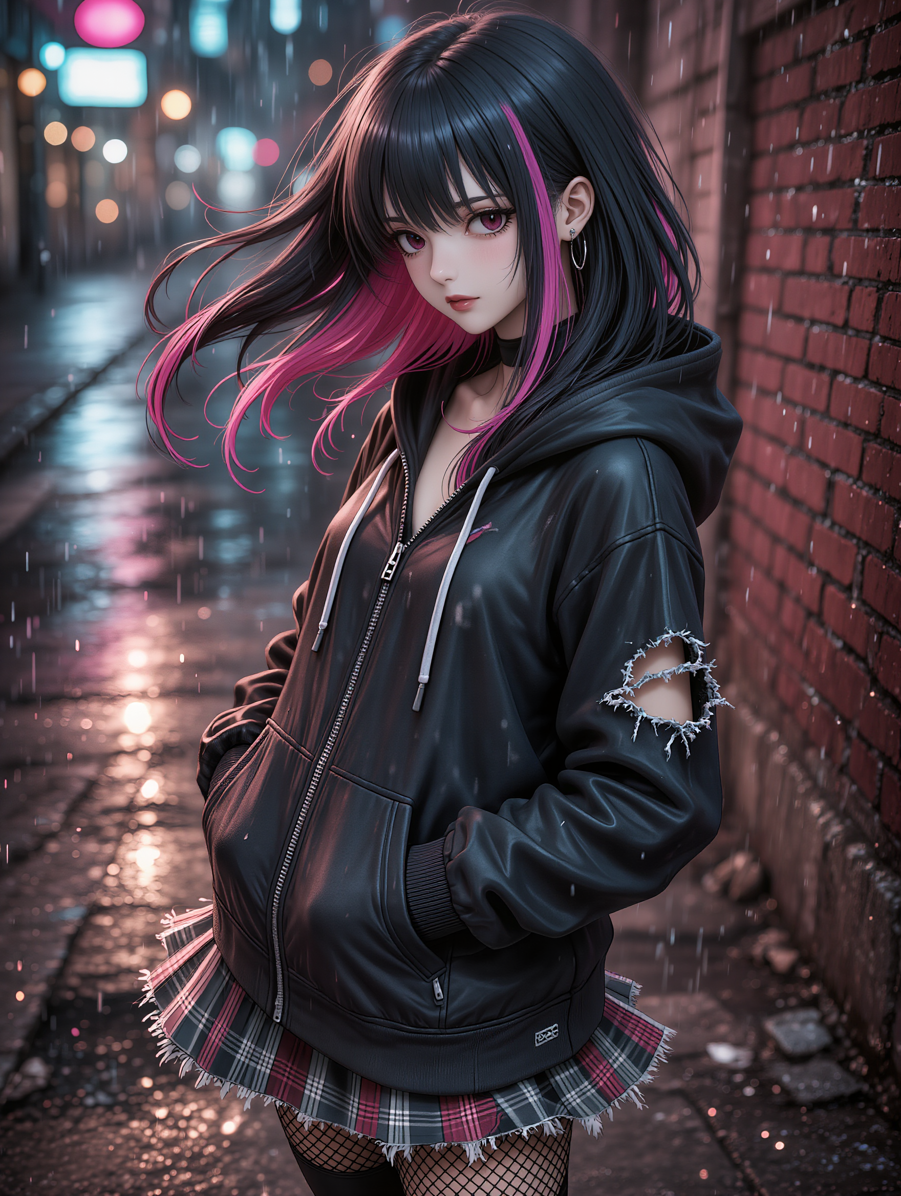 Kling AI work 317489151617062 - anime woman with black hair AI image