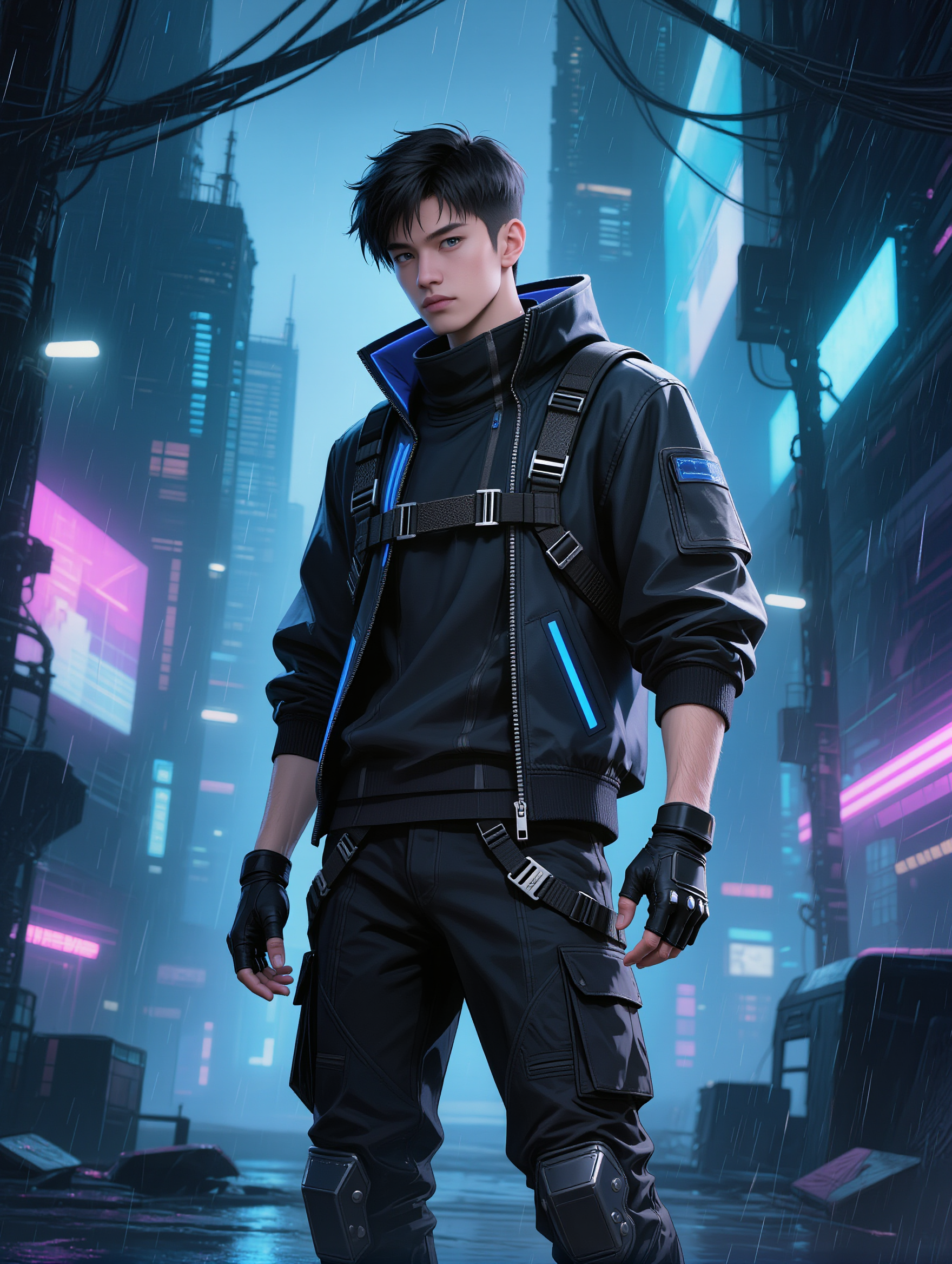 Kling AI work 312121951613433 - cyberpunk art style AI image
