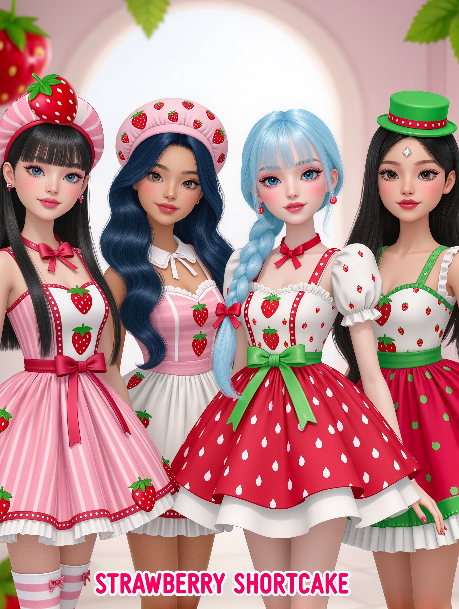 Kling AI work 308494859536914 - strawberry brunette hair AI image