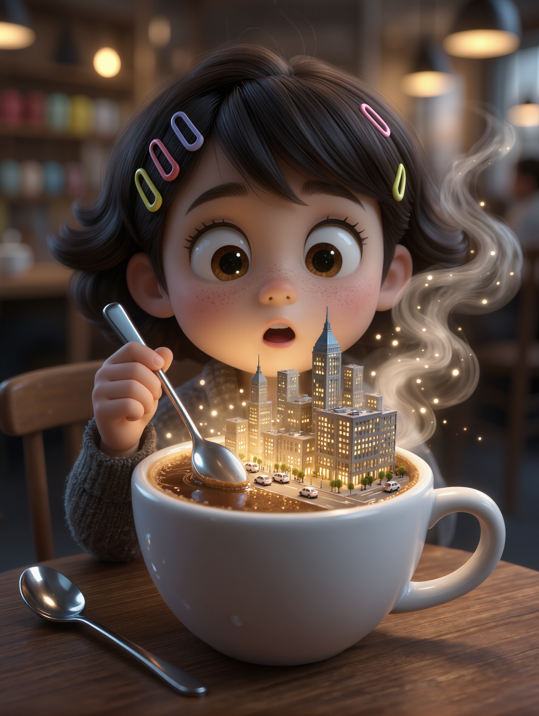  The Girl Who Painted the Sky - animated girl AI image