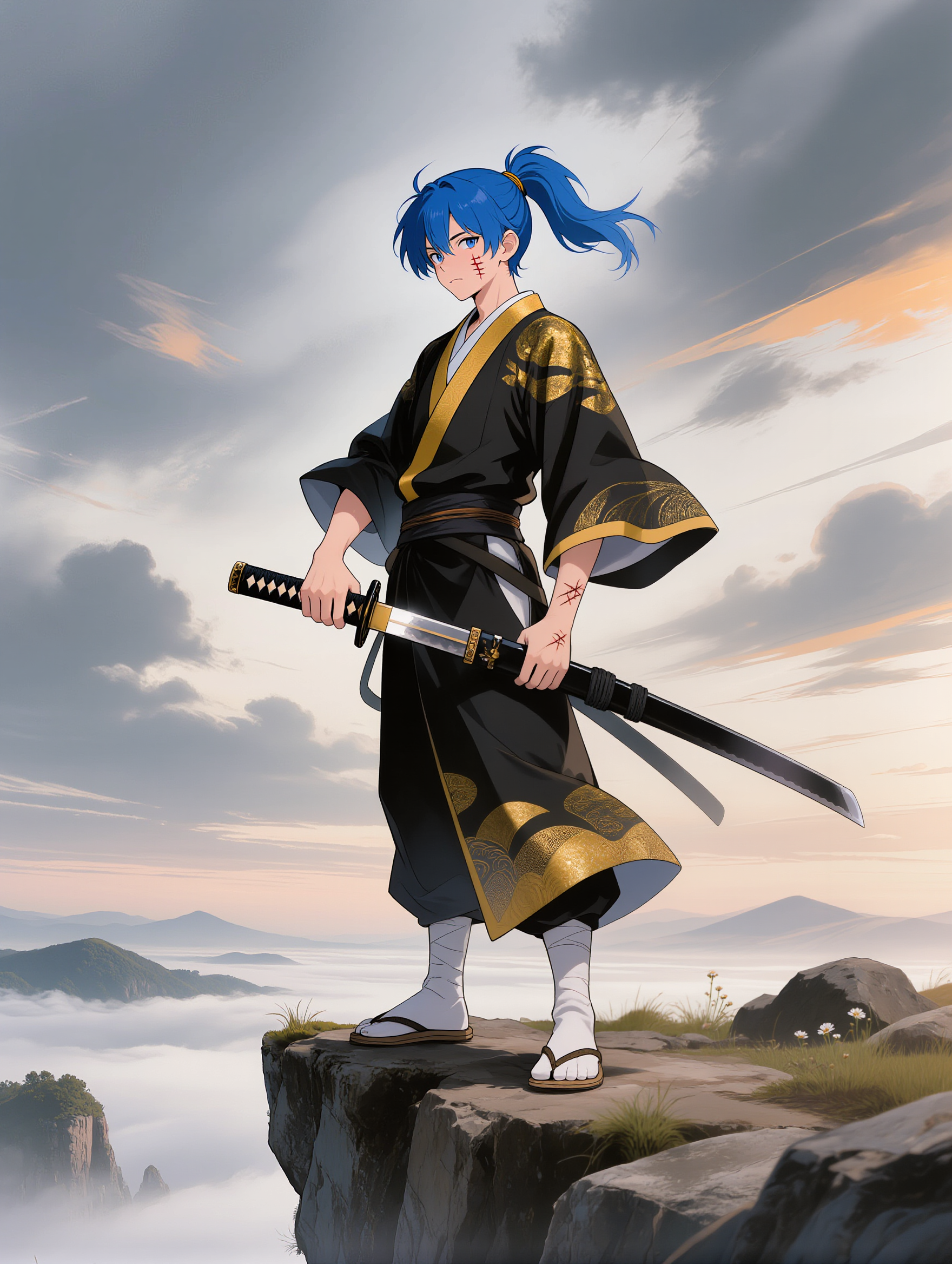 Kling AI work 316098625504397 - anime male poses AI image