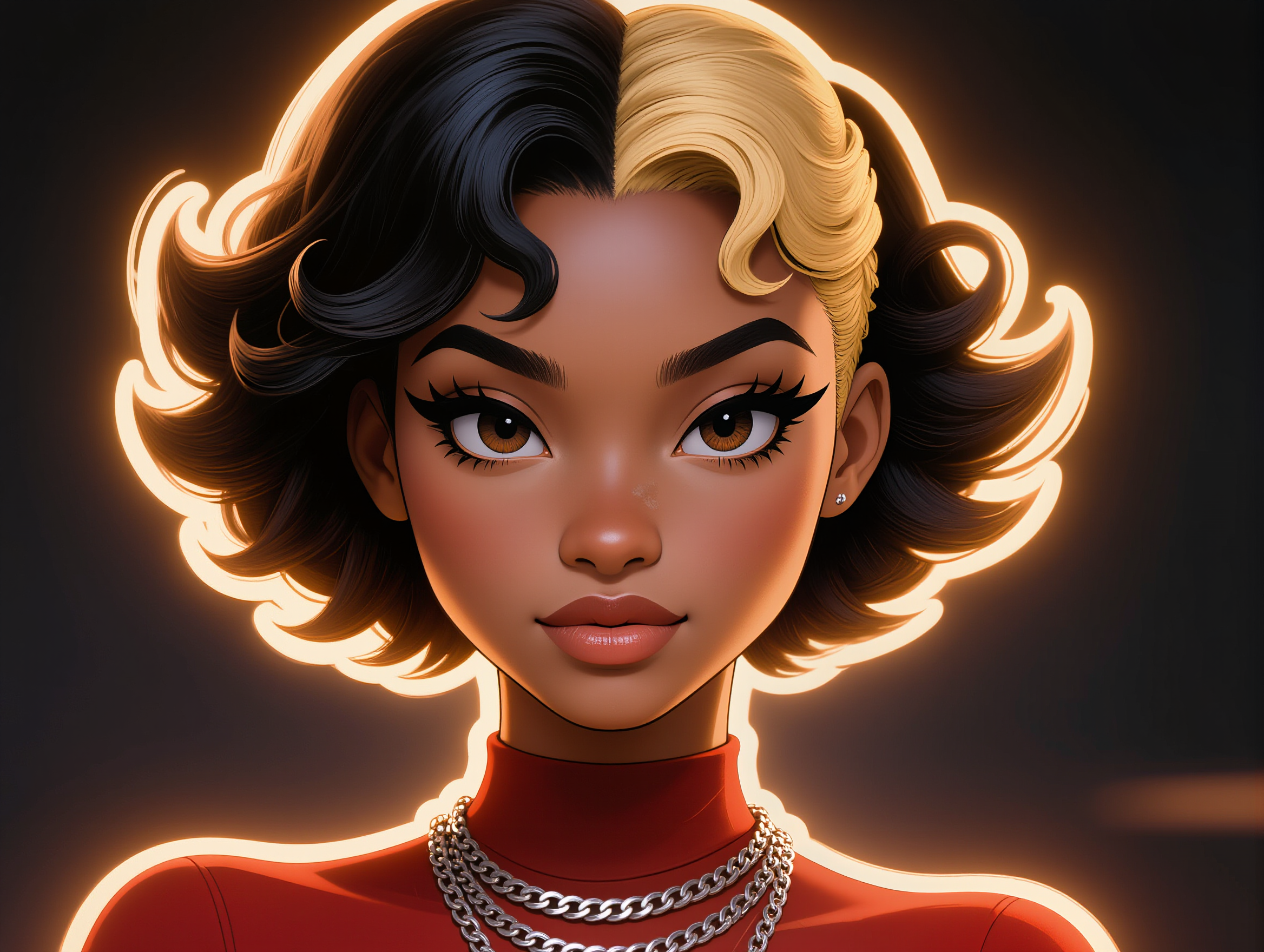 Kling AI work 300659056506159 - short blonde pixie cuts AI image