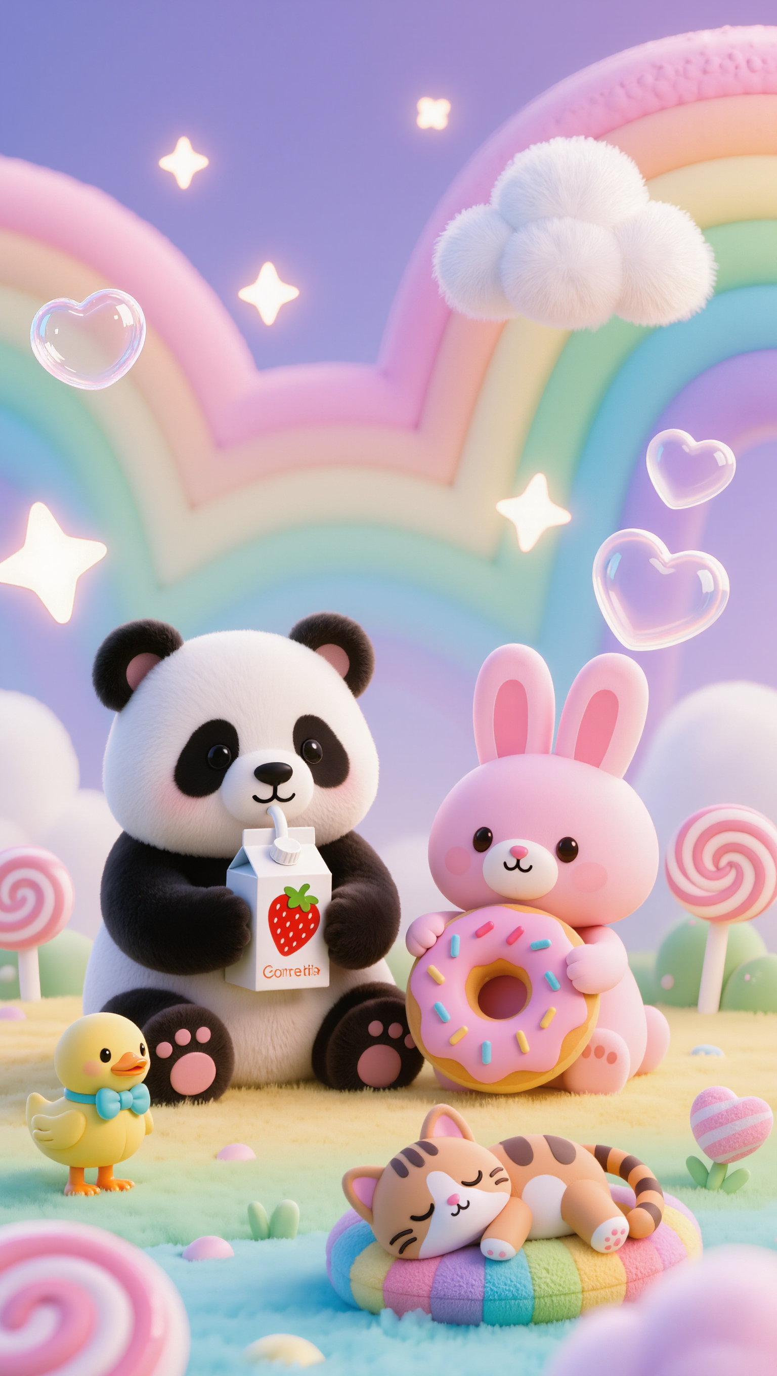 Kling AI work 296998709618878 - heart phone wallpaper AI image