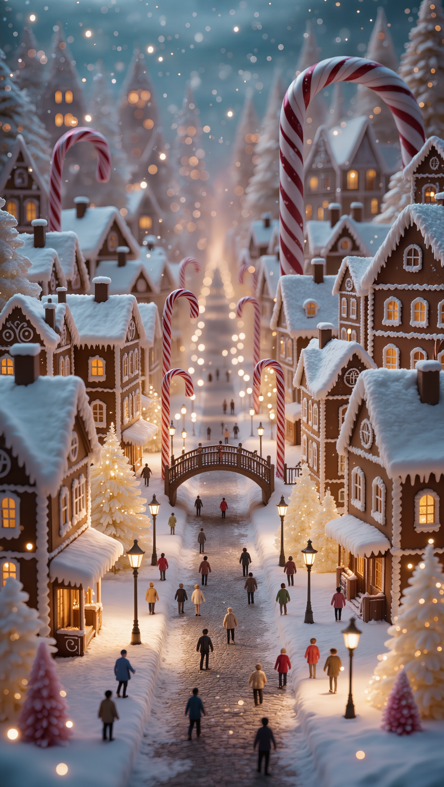 Winter Candy City - fantasy city map builder AI image