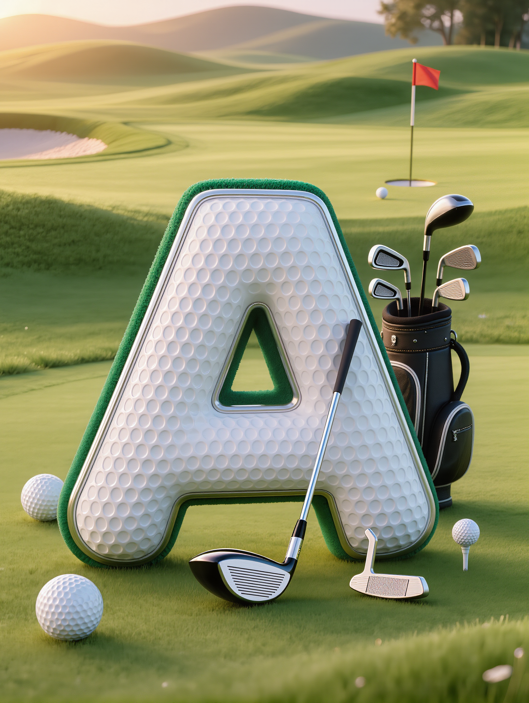 Kling AI work 317604355612594 - golf banner design AI image