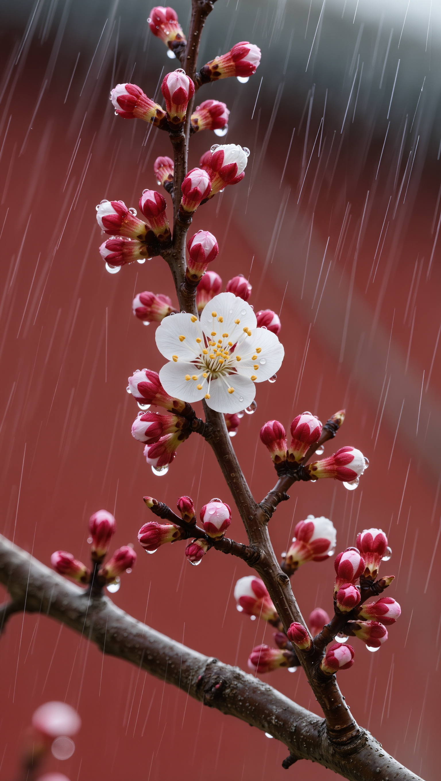 ✨🌸 - rain desktop wallpaper AI image