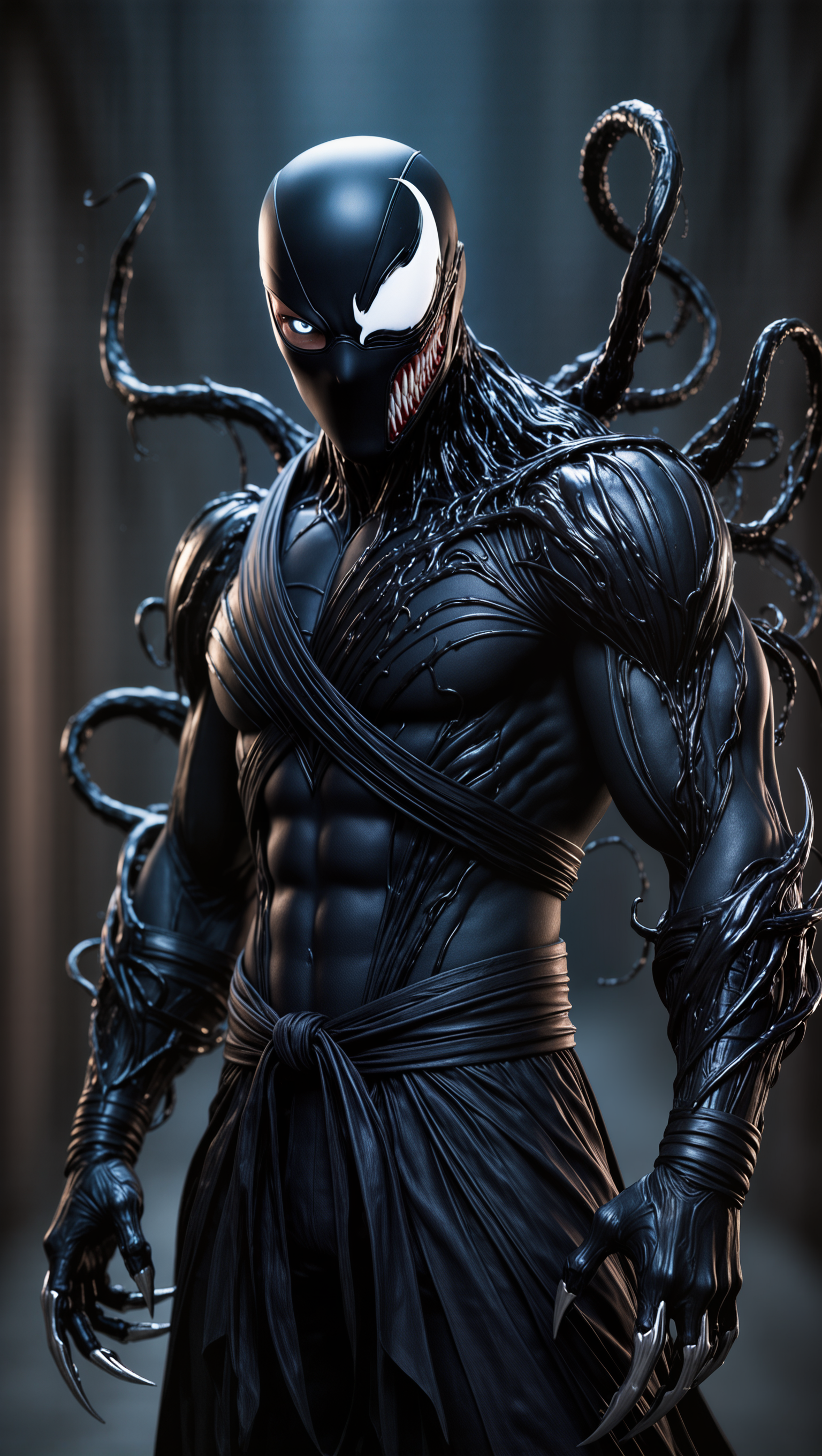 venom drawings - fusion transformations & hyper realistic close images