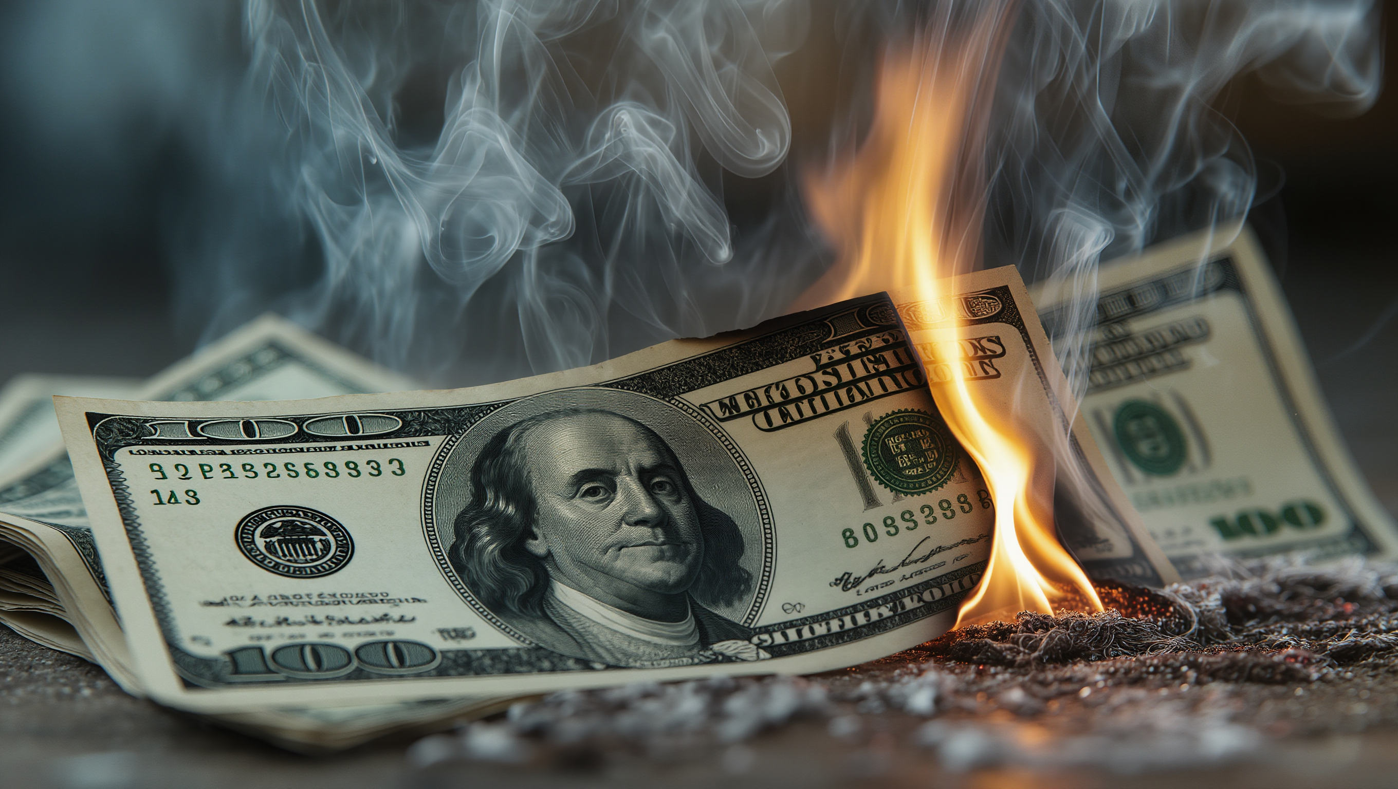 money burning - c control money of soul and possibility AI image