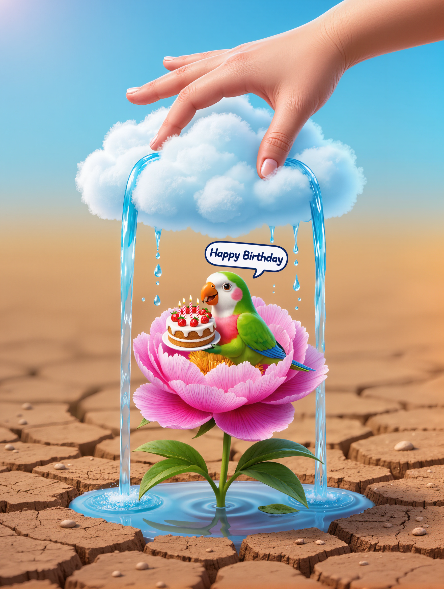 Kling AI work 316155729664520 - happy birthday animation AI image