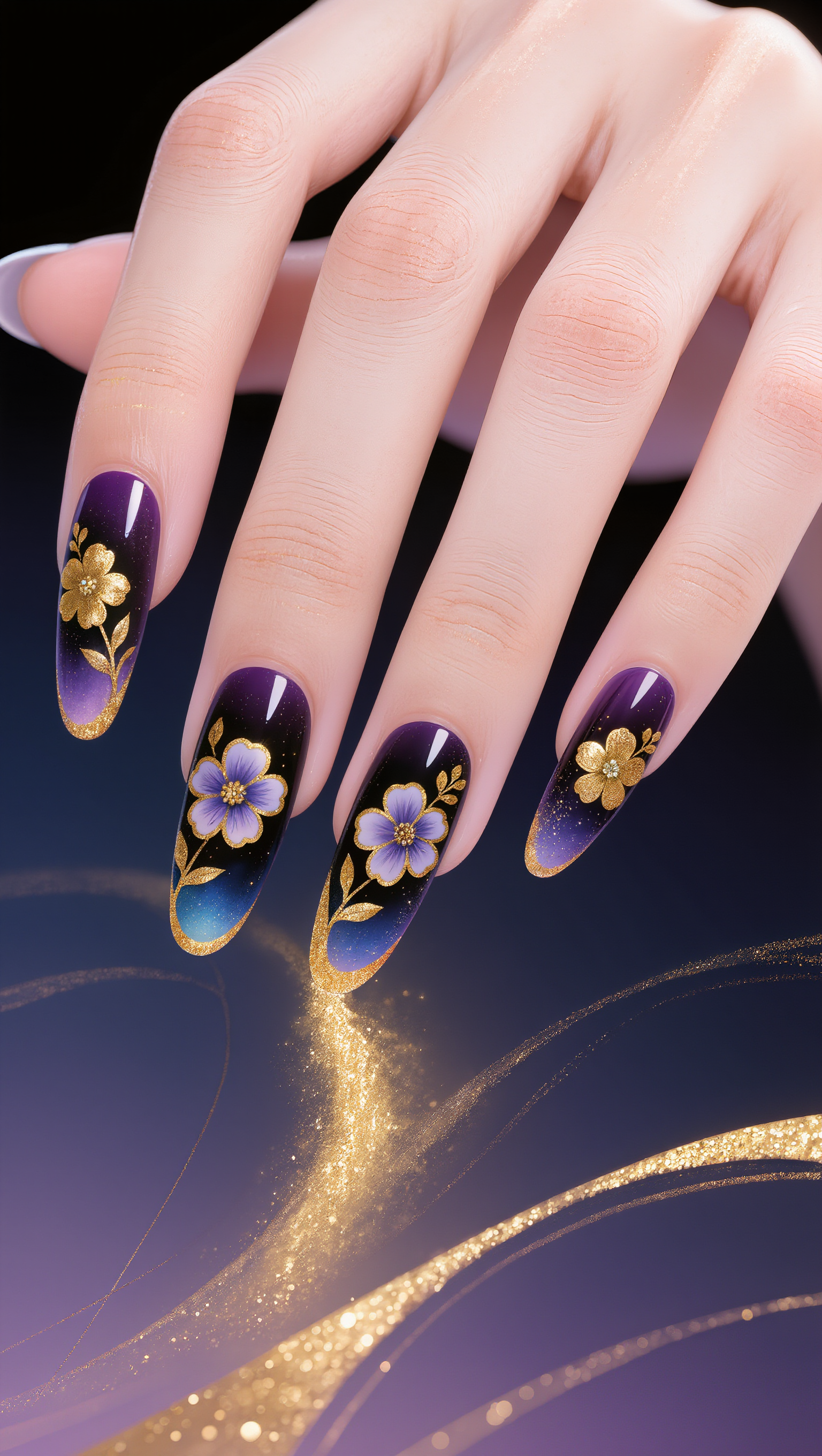 Kling AI work 317409952662392 - palm tree nail designs AI image