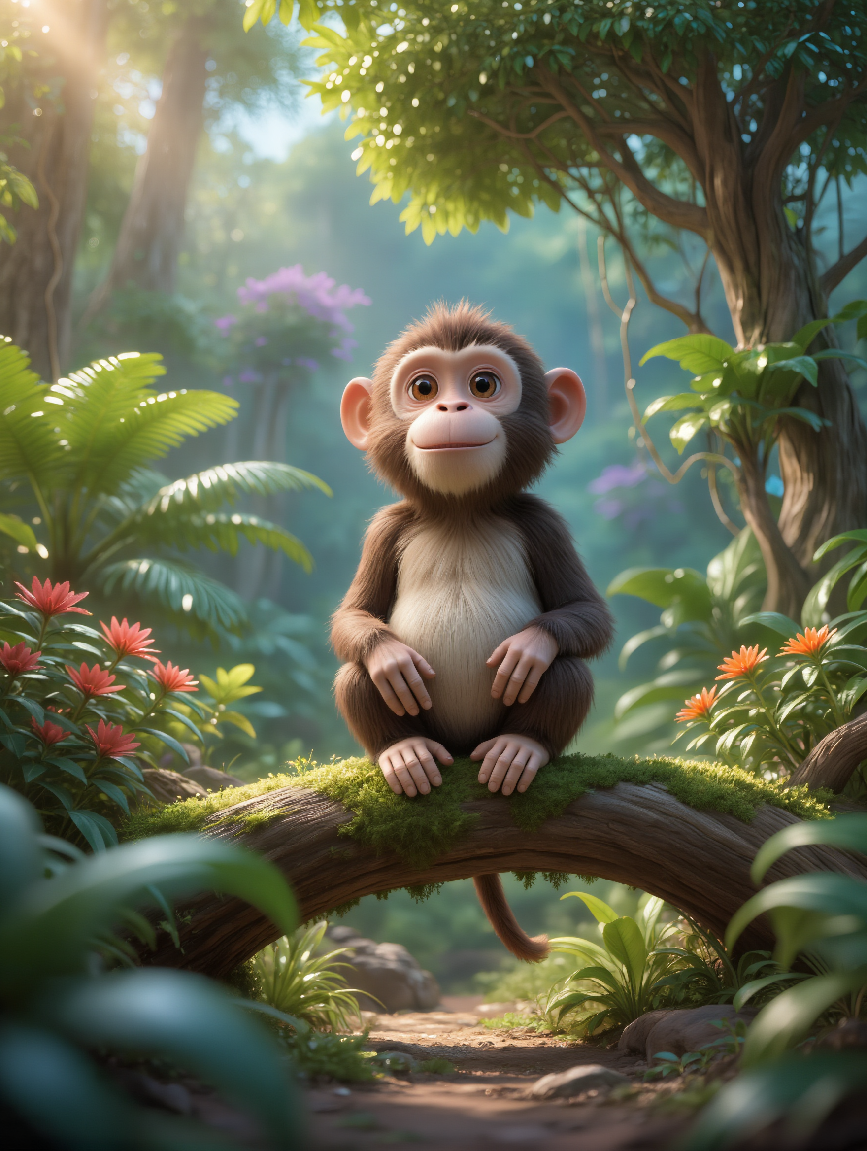 A monkey story scene 1
- monkey style AI image