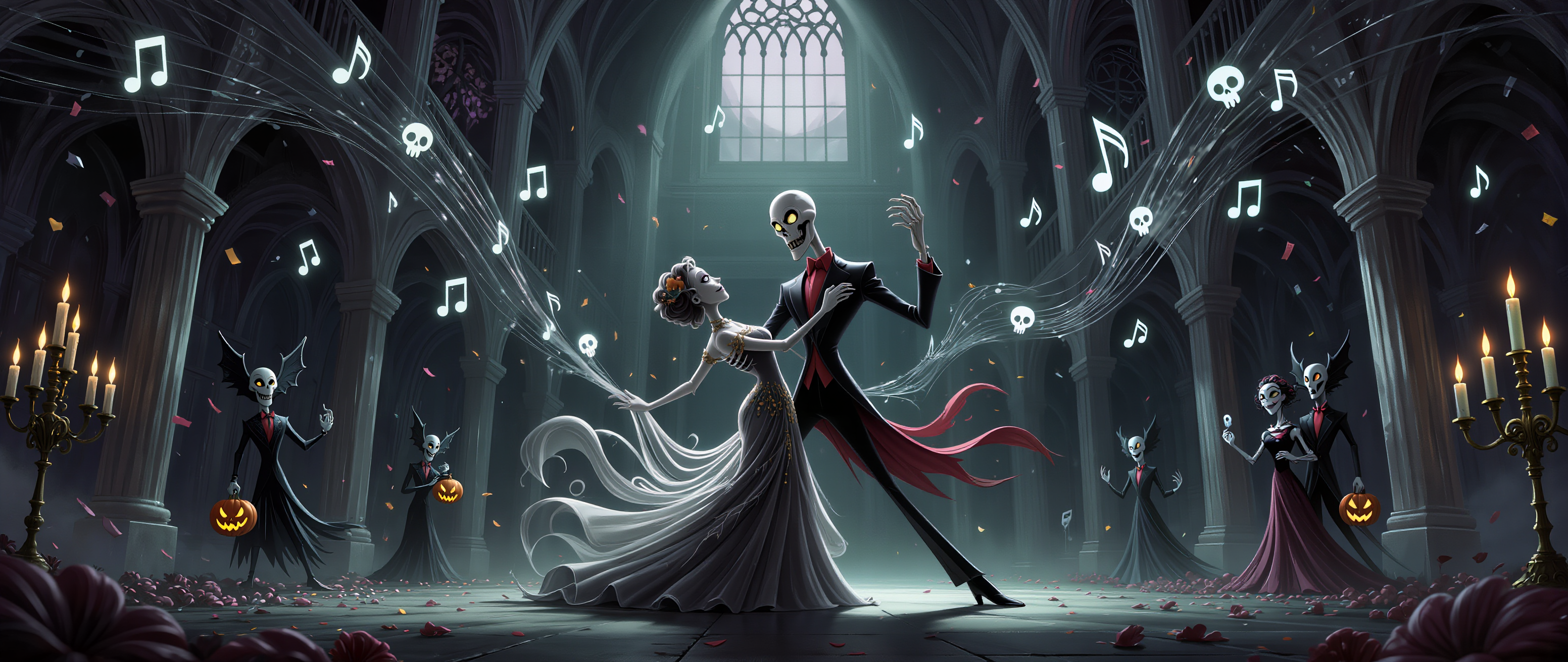 Dark Masquerade - dark fantasy style AI image