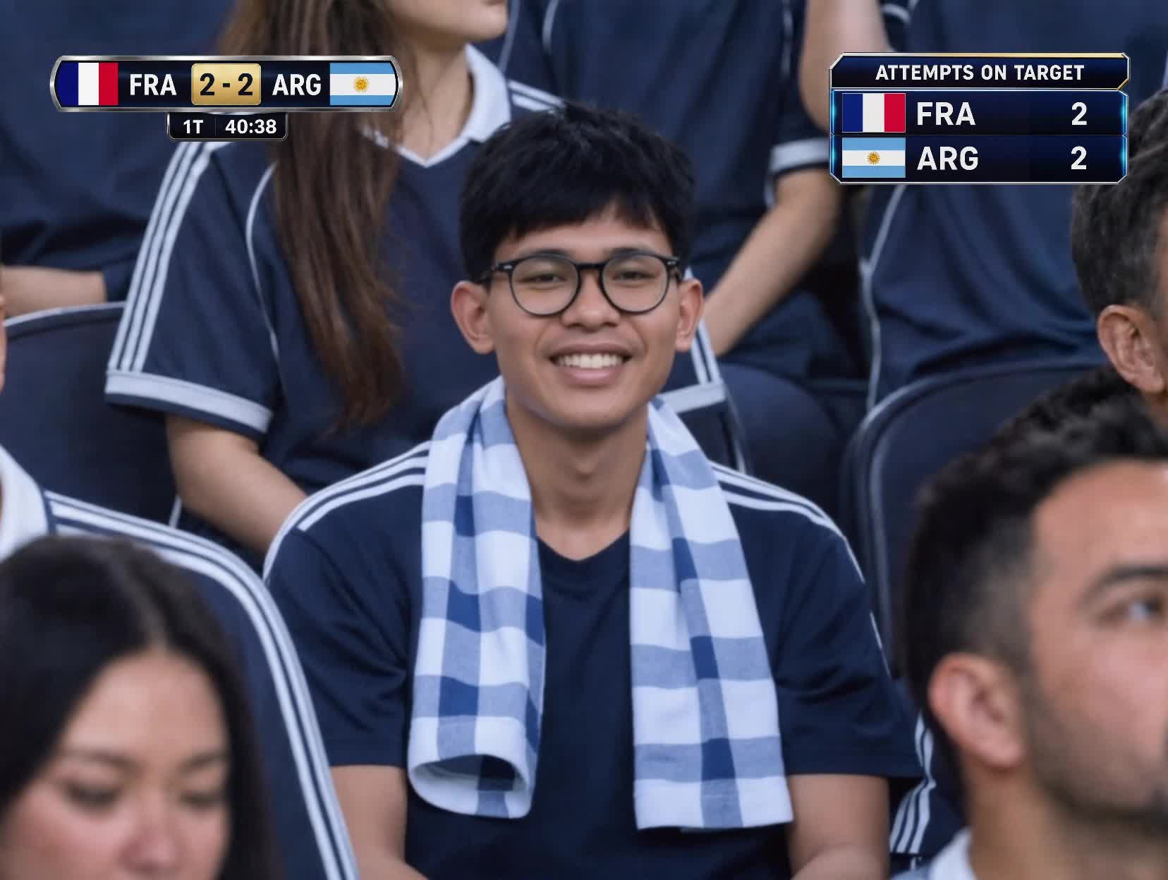 Football Live - neon football field AI video