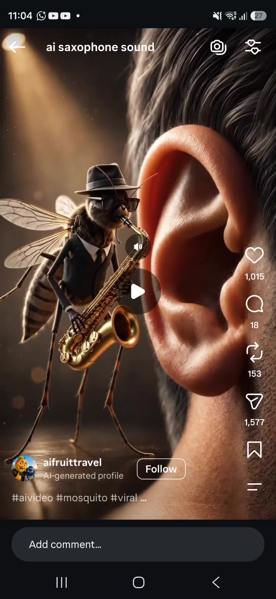 mosquito ai sound - ai sound effects generator ai AI video