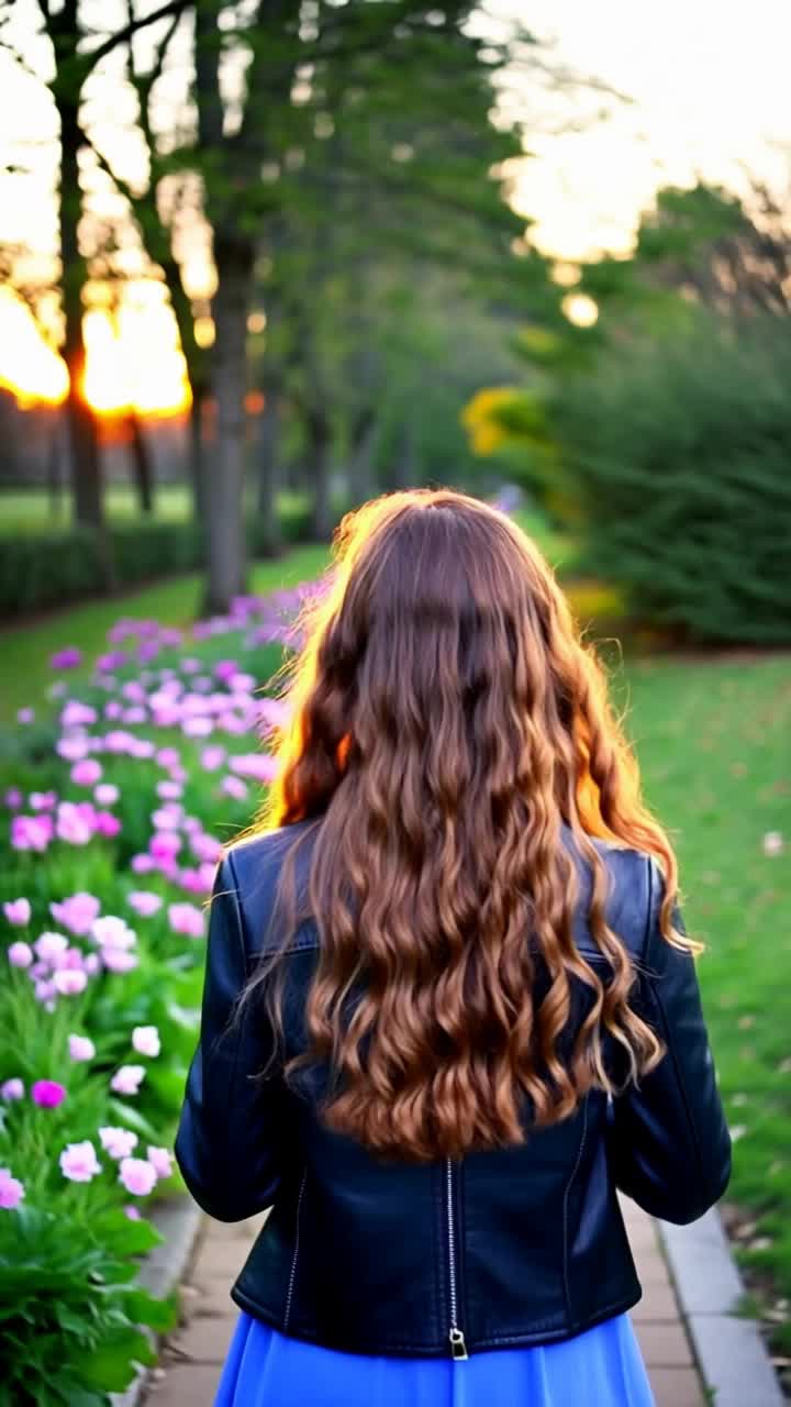 Kling AI work 308036179505862 - auburn chestnut hair AI video