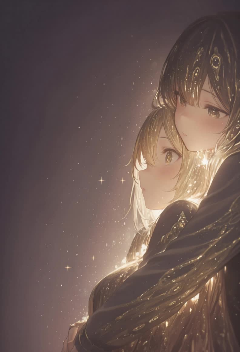 Hug from behind - hug scene AI video