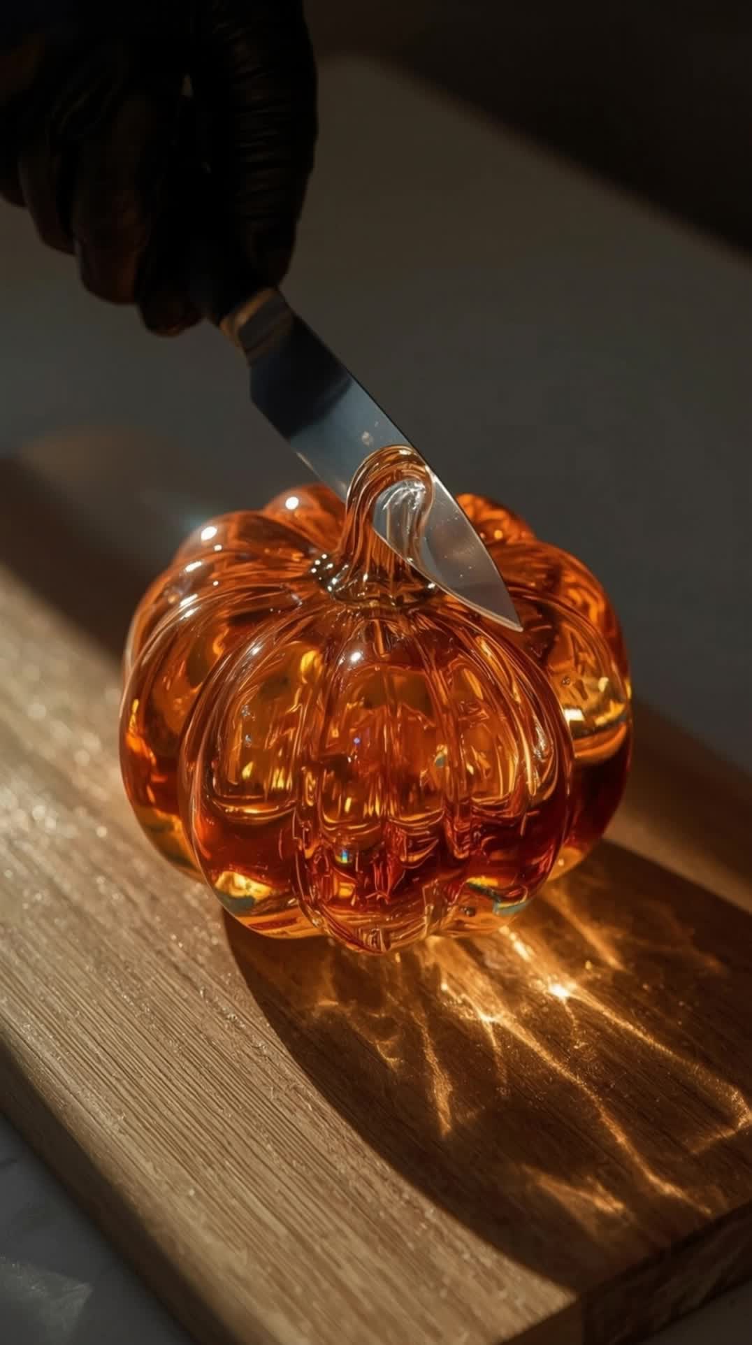 Pumkin cutting - low fade cutting AI video