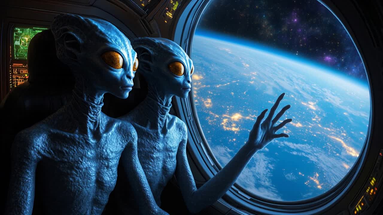 Extraterrestres observan la Tier - kling ai free tier AI video