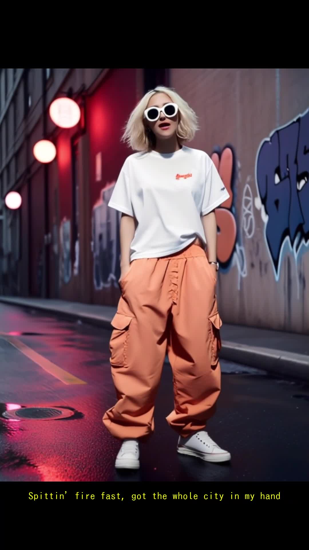 Street Rap Fashion Effect - freestyle word generator AI video