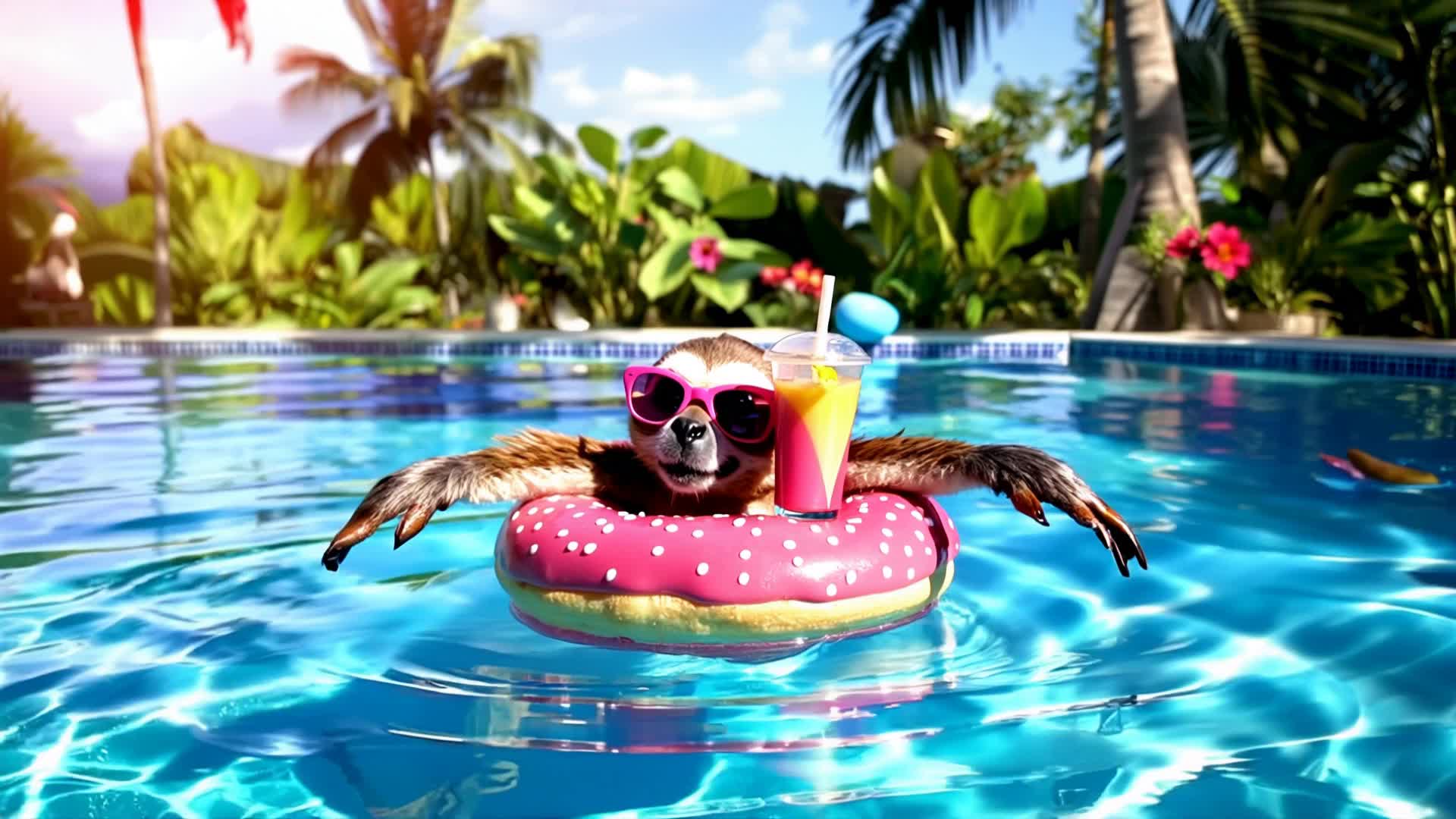 Chilling sloth - ai sloth AI video