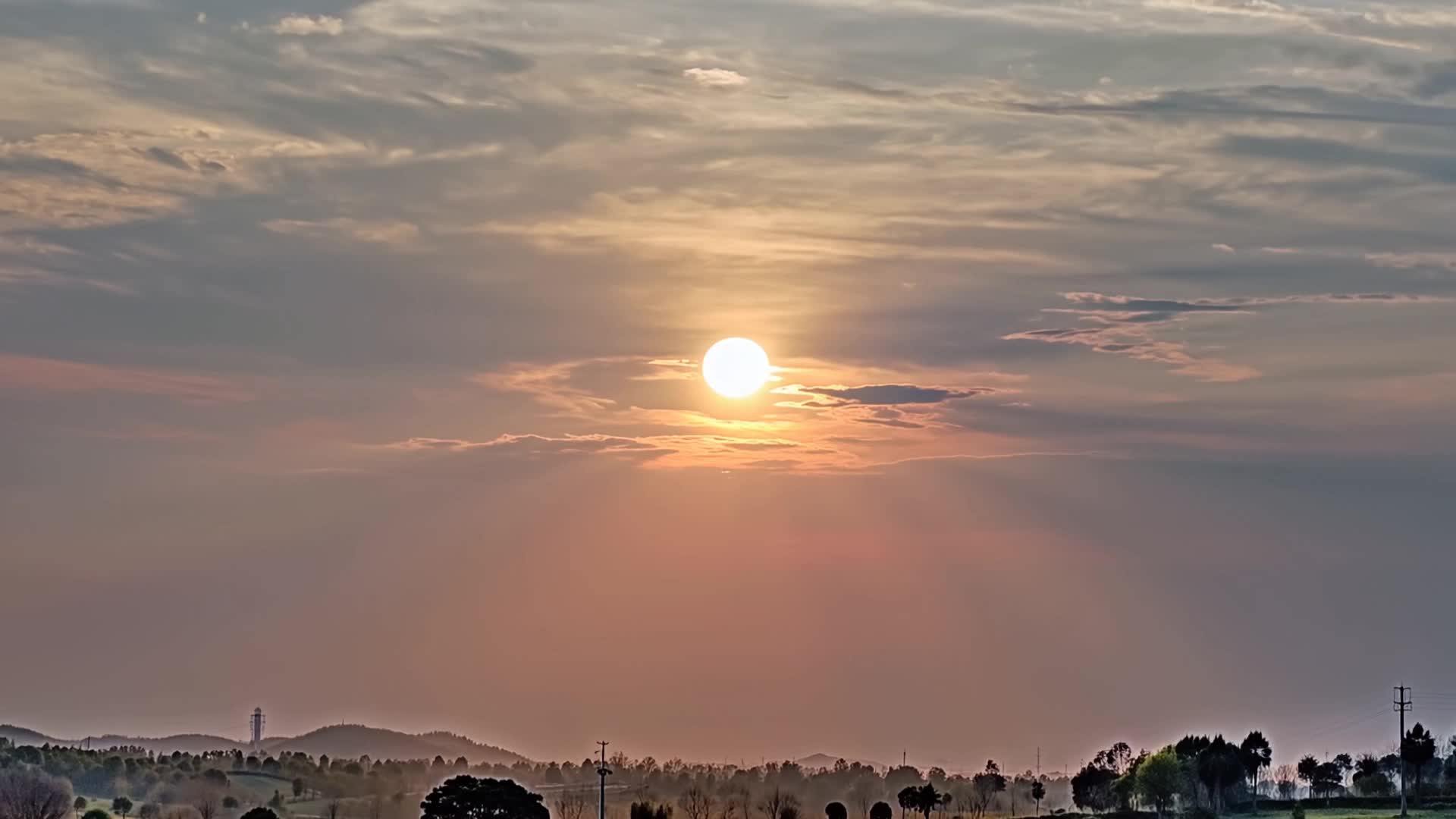 Calming Sunset - calming music' AI video
