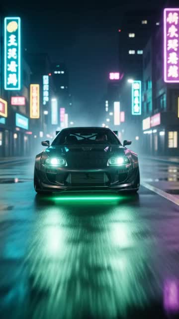 High speed car chase - frontire speed test AI video