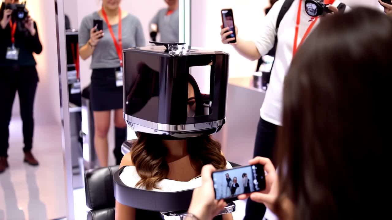 Kling AI work 313859858664478 - undercutting long hair AI video