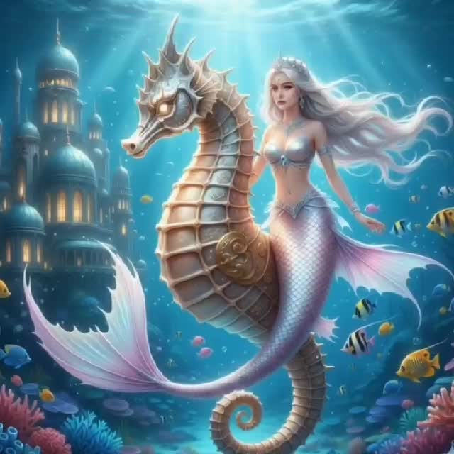 #little mermaid - real mermaid images AI video