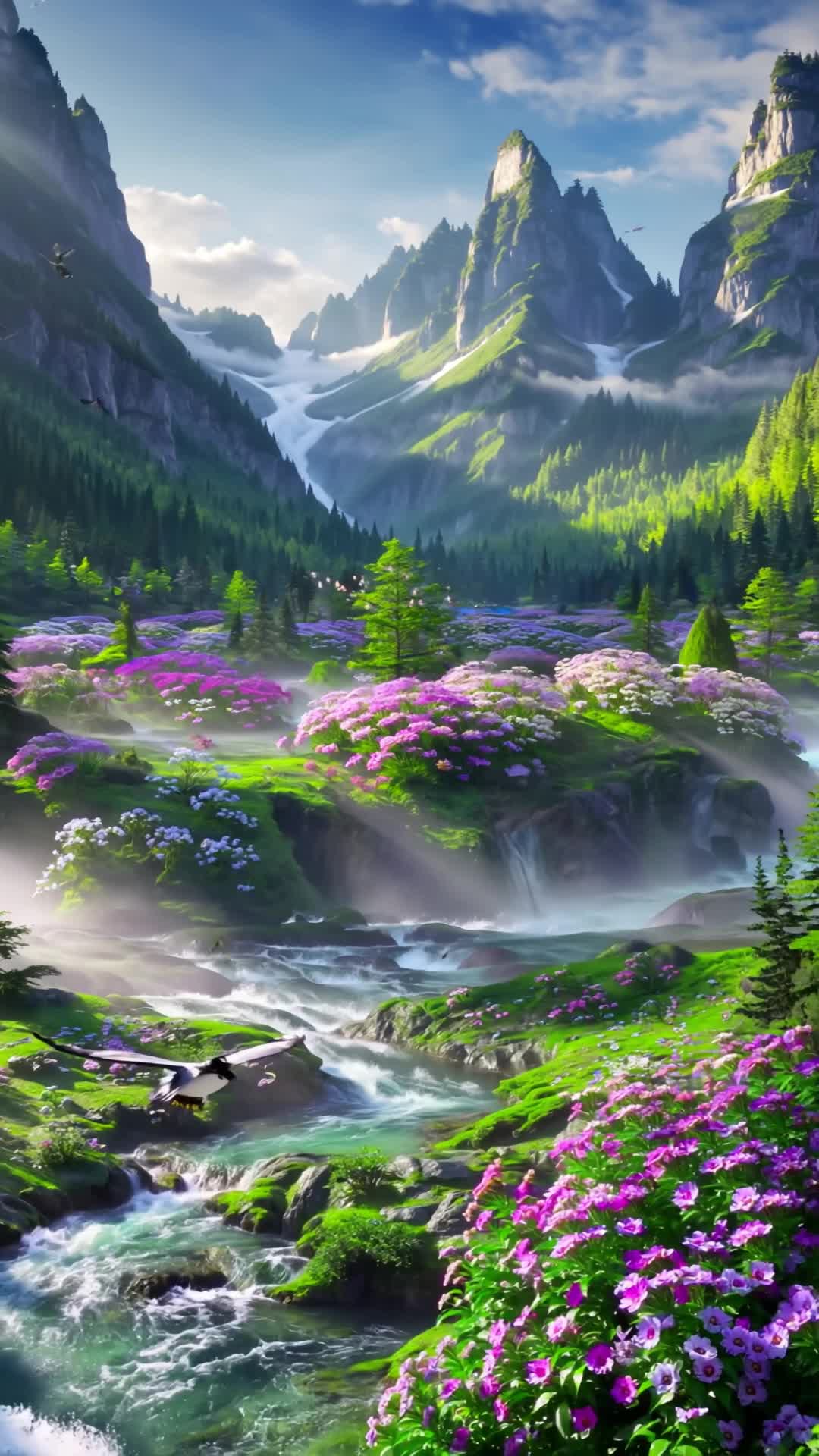 Kling AI work 309468951660344 - pictures of flowers in nature AI video