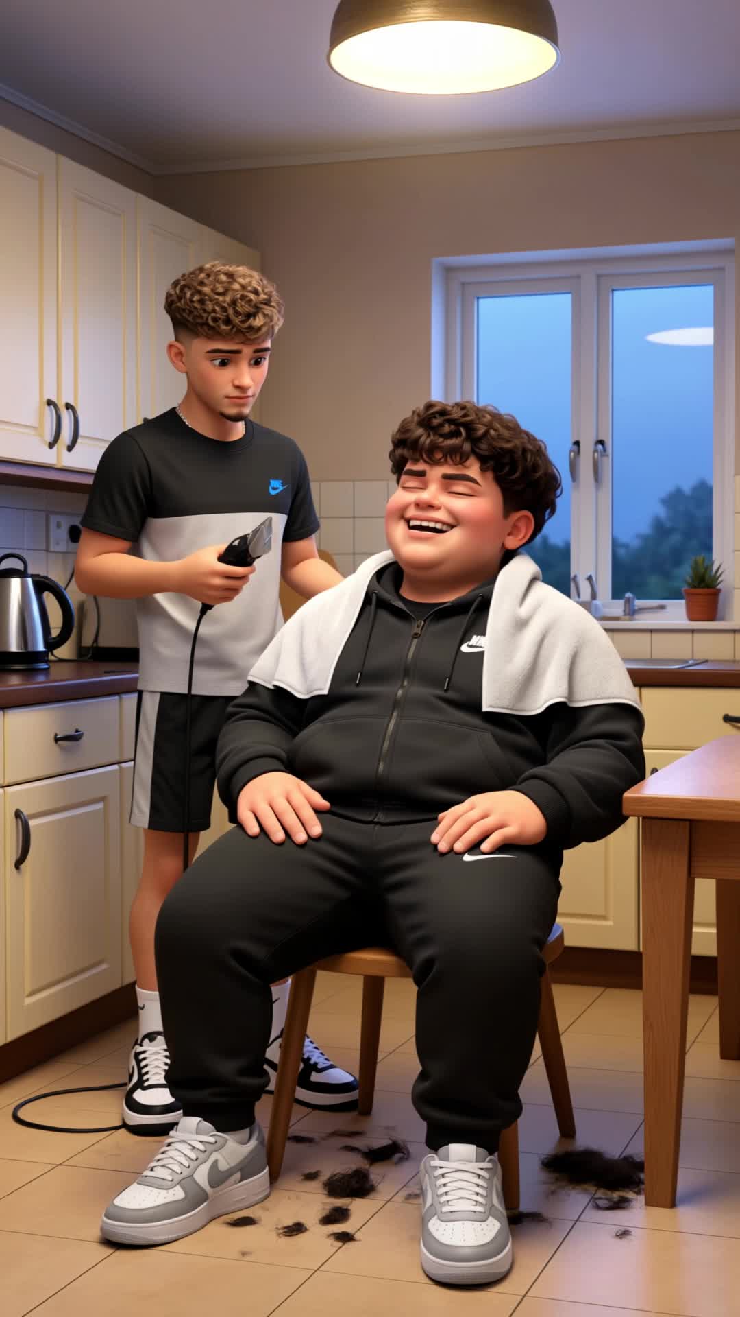 bad haircut - haircut for slickback AI video