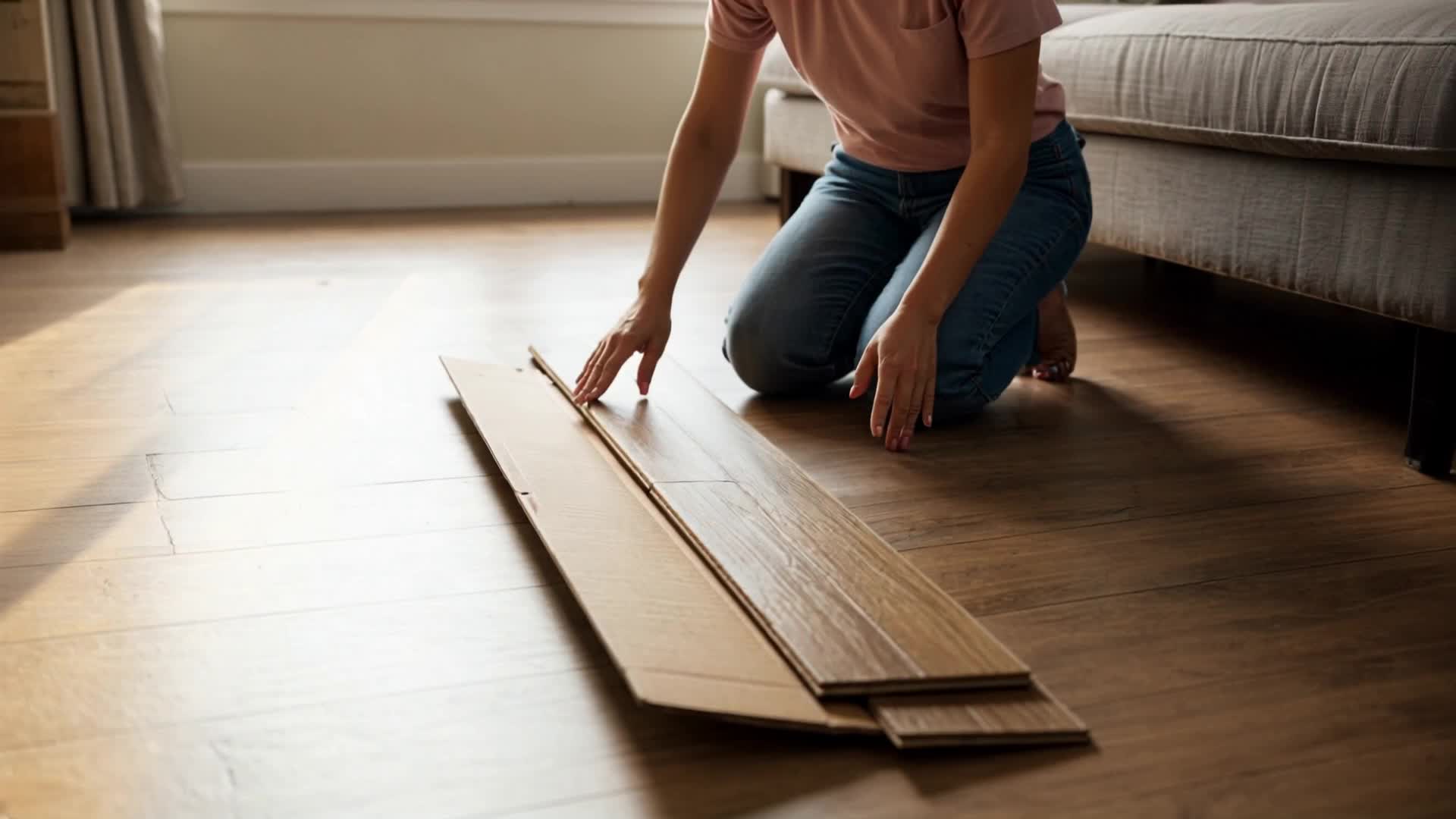 SPC Flooring - flooring transition AI video