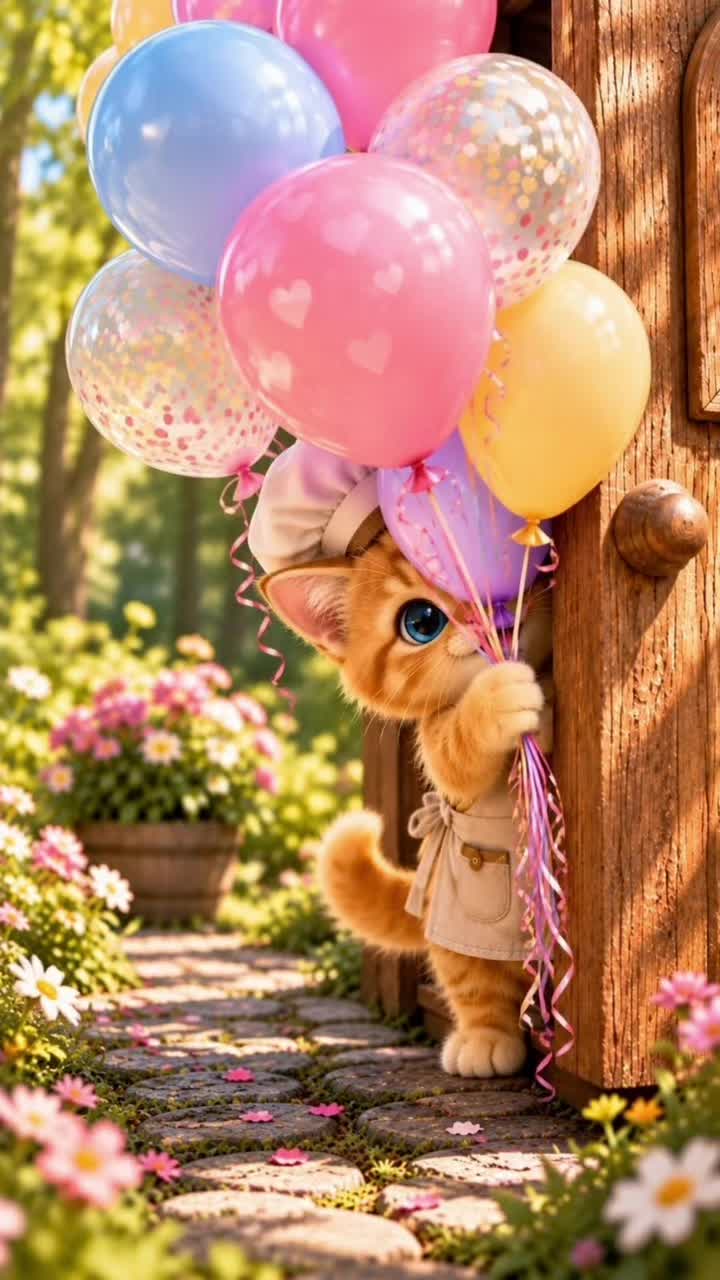 Cute birthday card - free online birthday card maker AI video