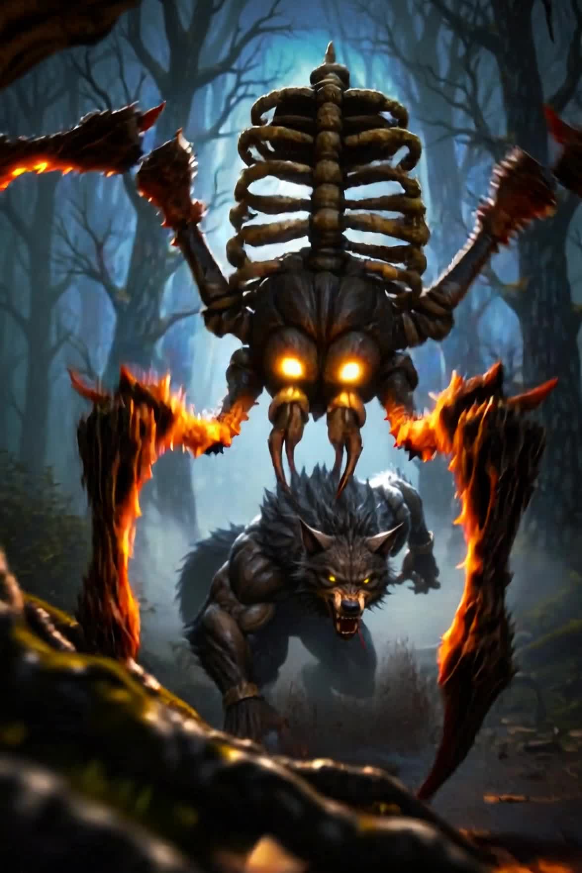 Werewolf - werewolf tattoo ideas AI video